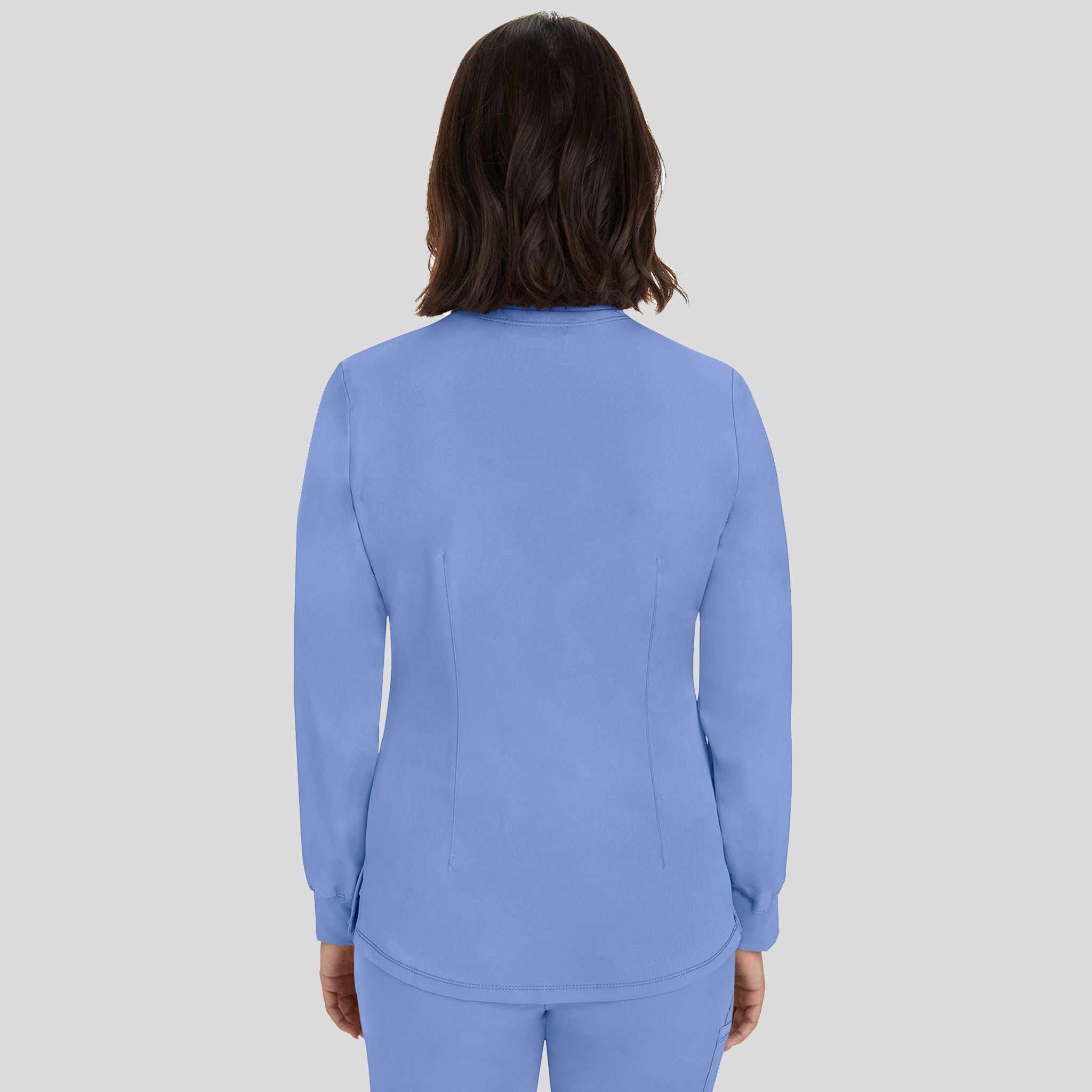 Women's Megan Button Front Solid Scrub Jacket