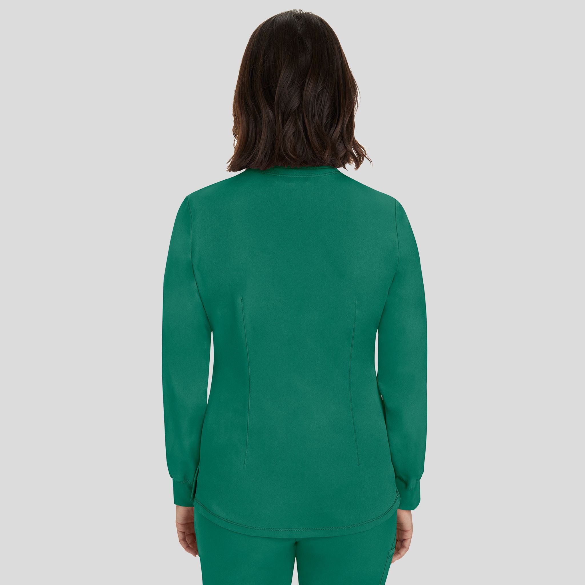 Women's Megan Button Front Solid Scrub Jacket