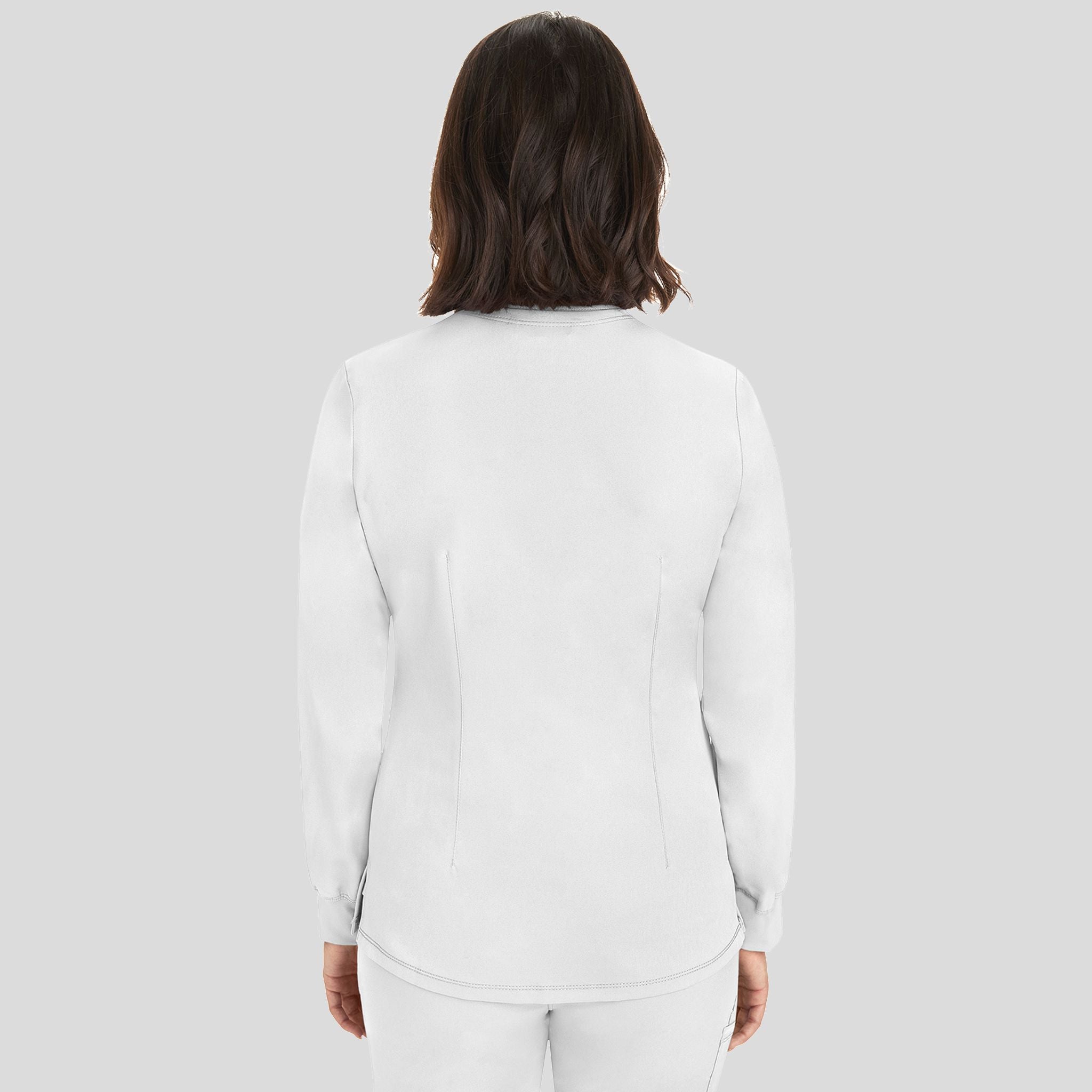 Women's Megan Button Front Solid Scrub Jacket