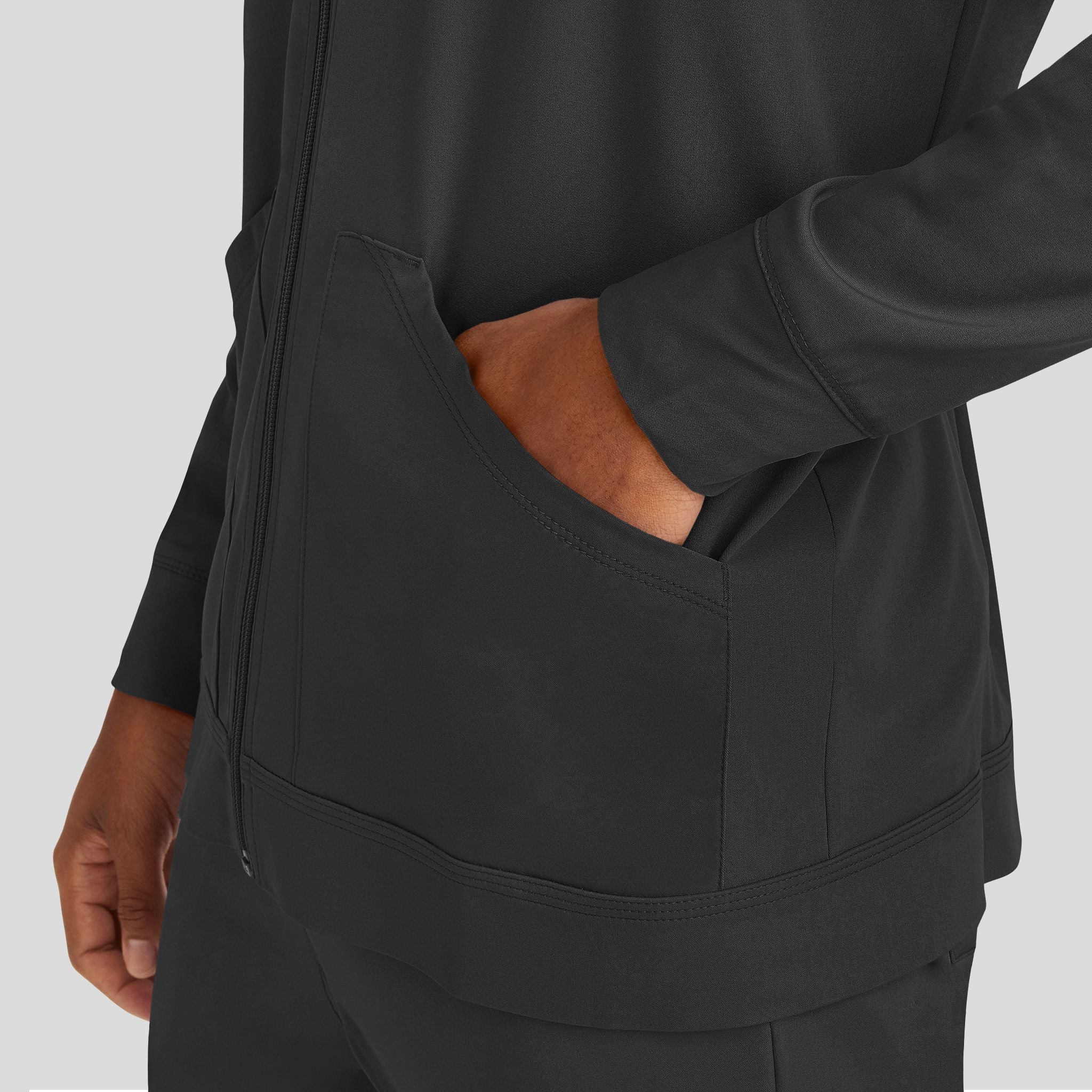 Men's Michael Zip Front Solid Scrub Jacket