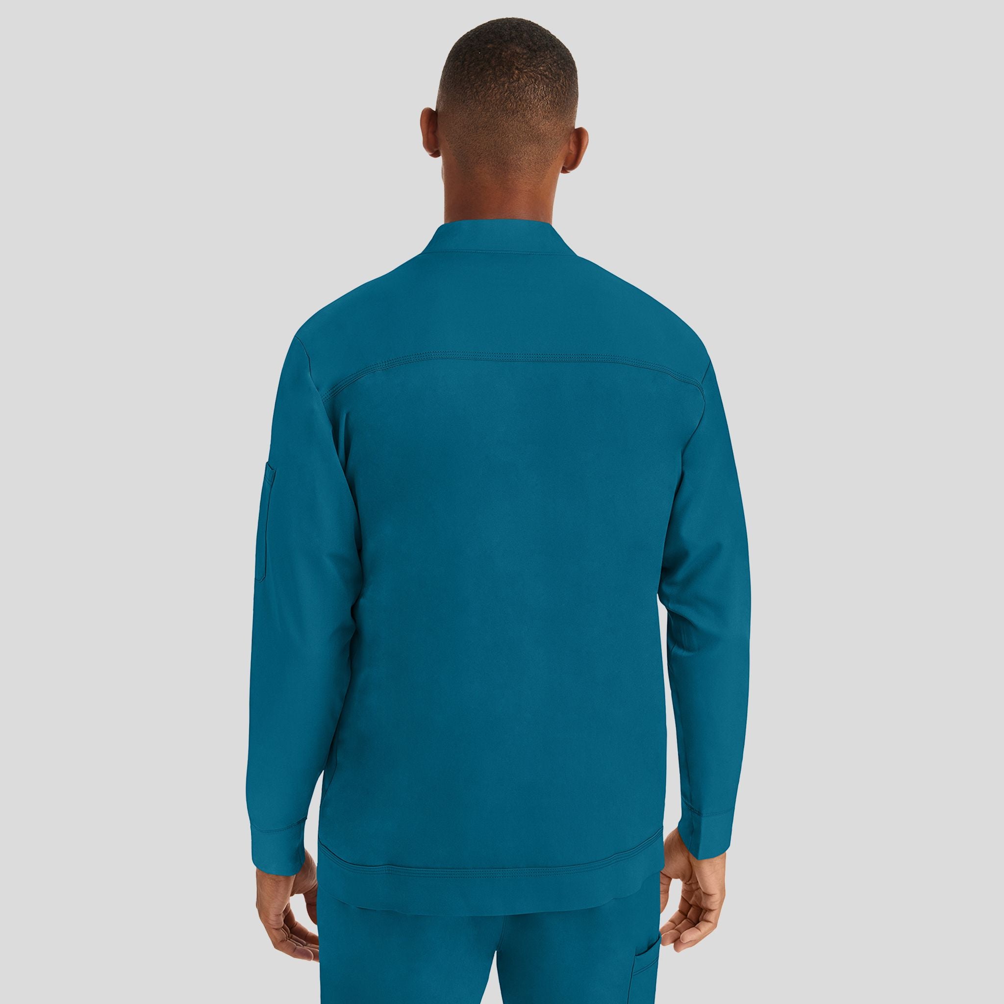 Men's Michael Zip Front Solid Scrub Jacket
