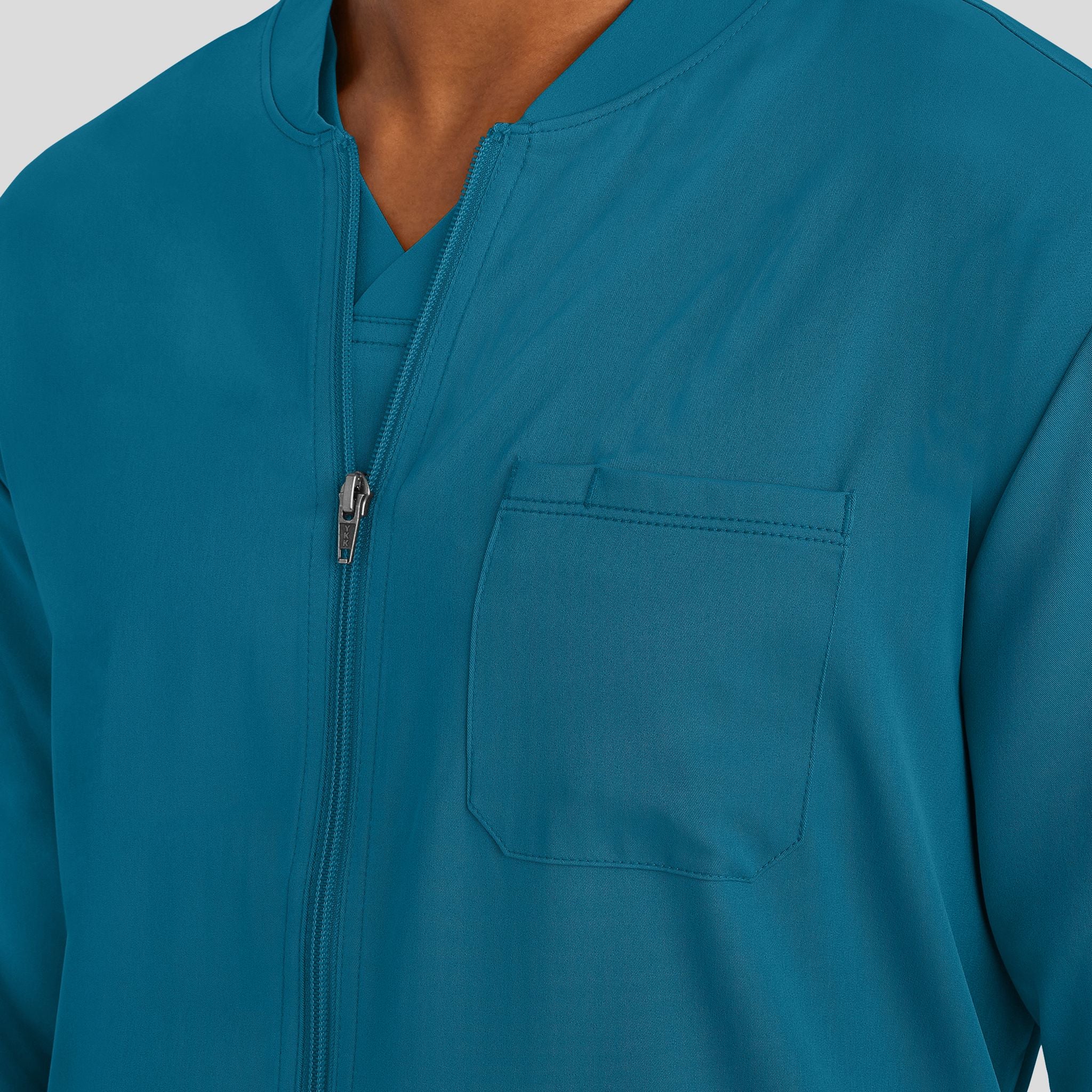 Men's Michael Zip Front Solid Scrub Jacket