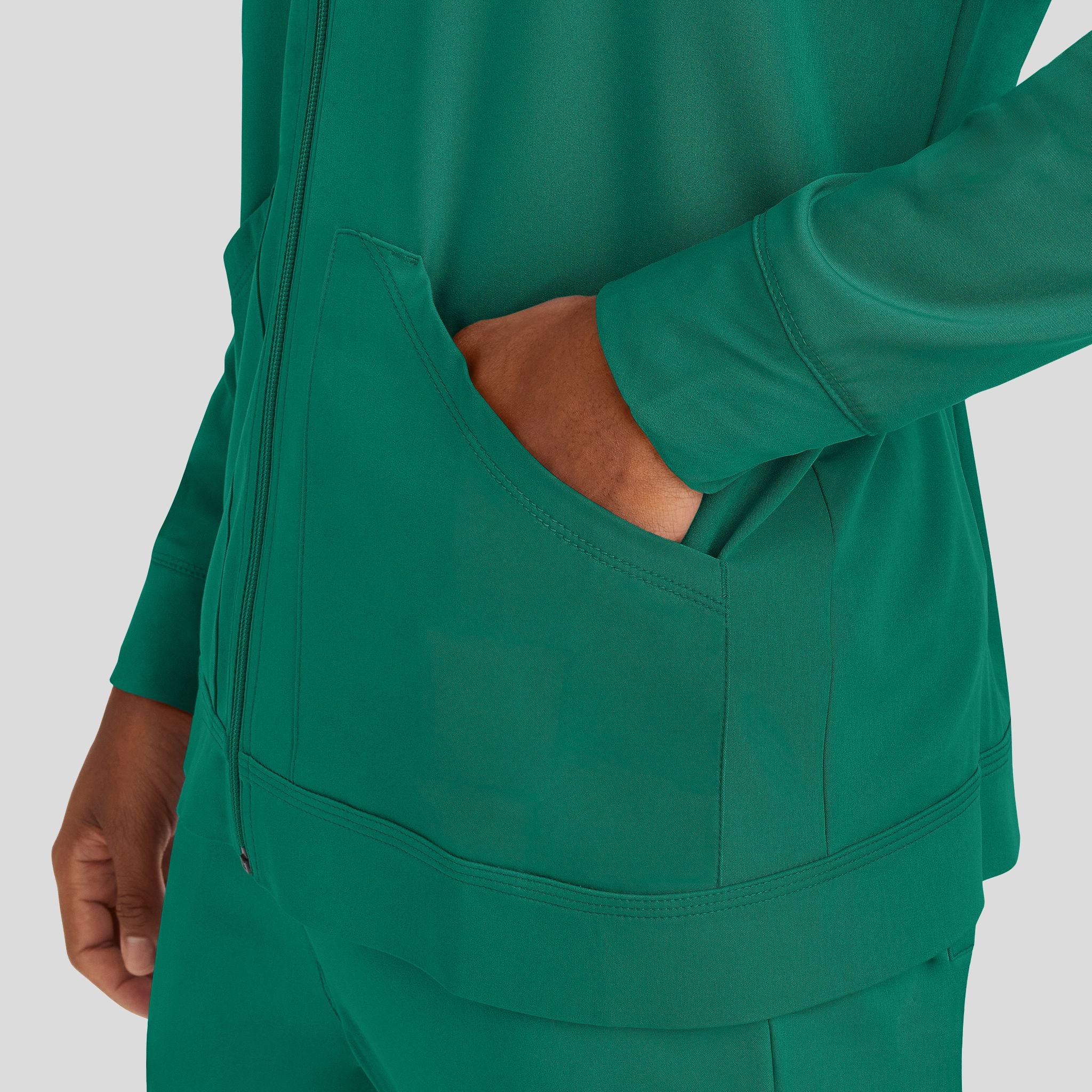 Men's Michael Zip Front Solid Scrub Jacket