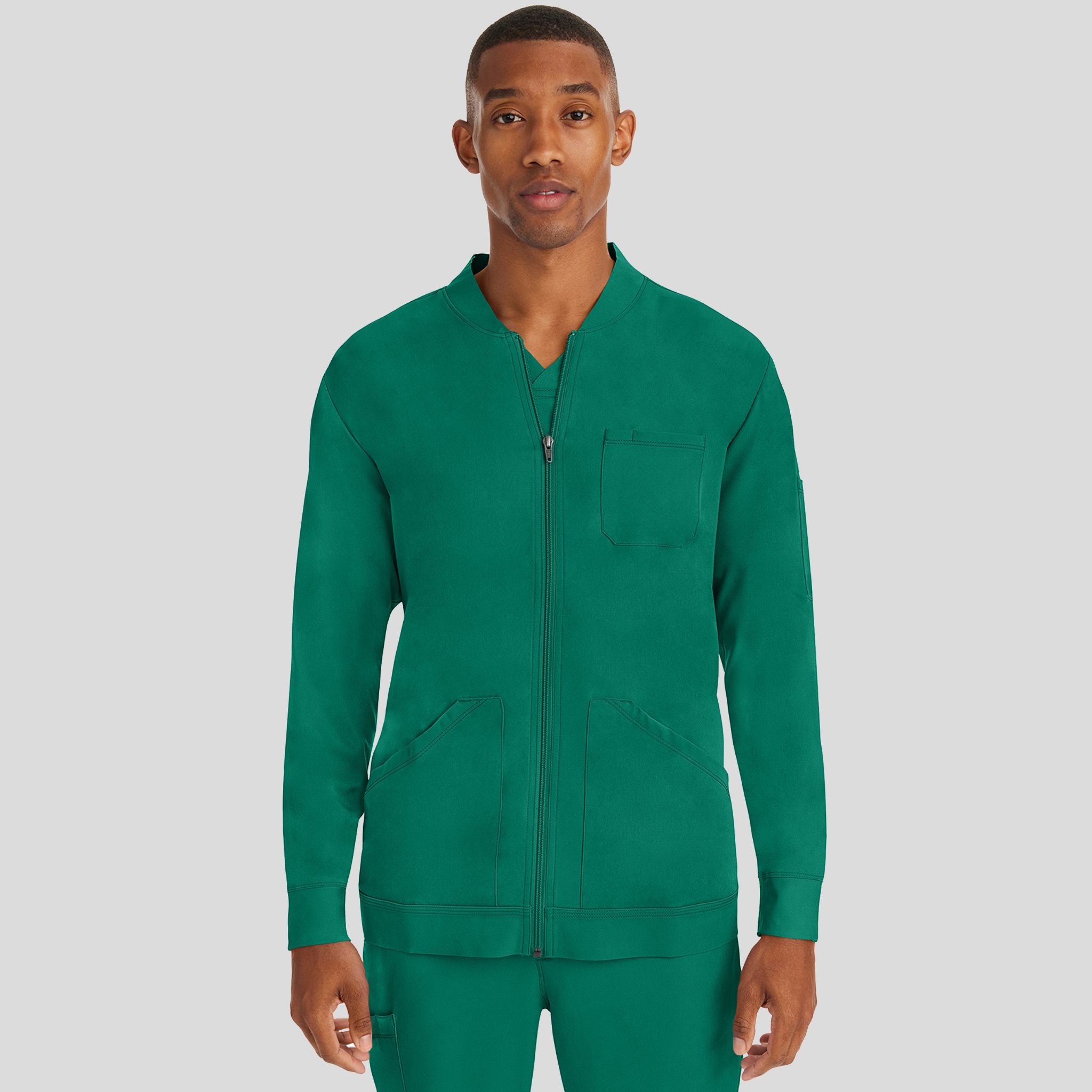 Men's Michael Zip Front Solid Scrub Jacket