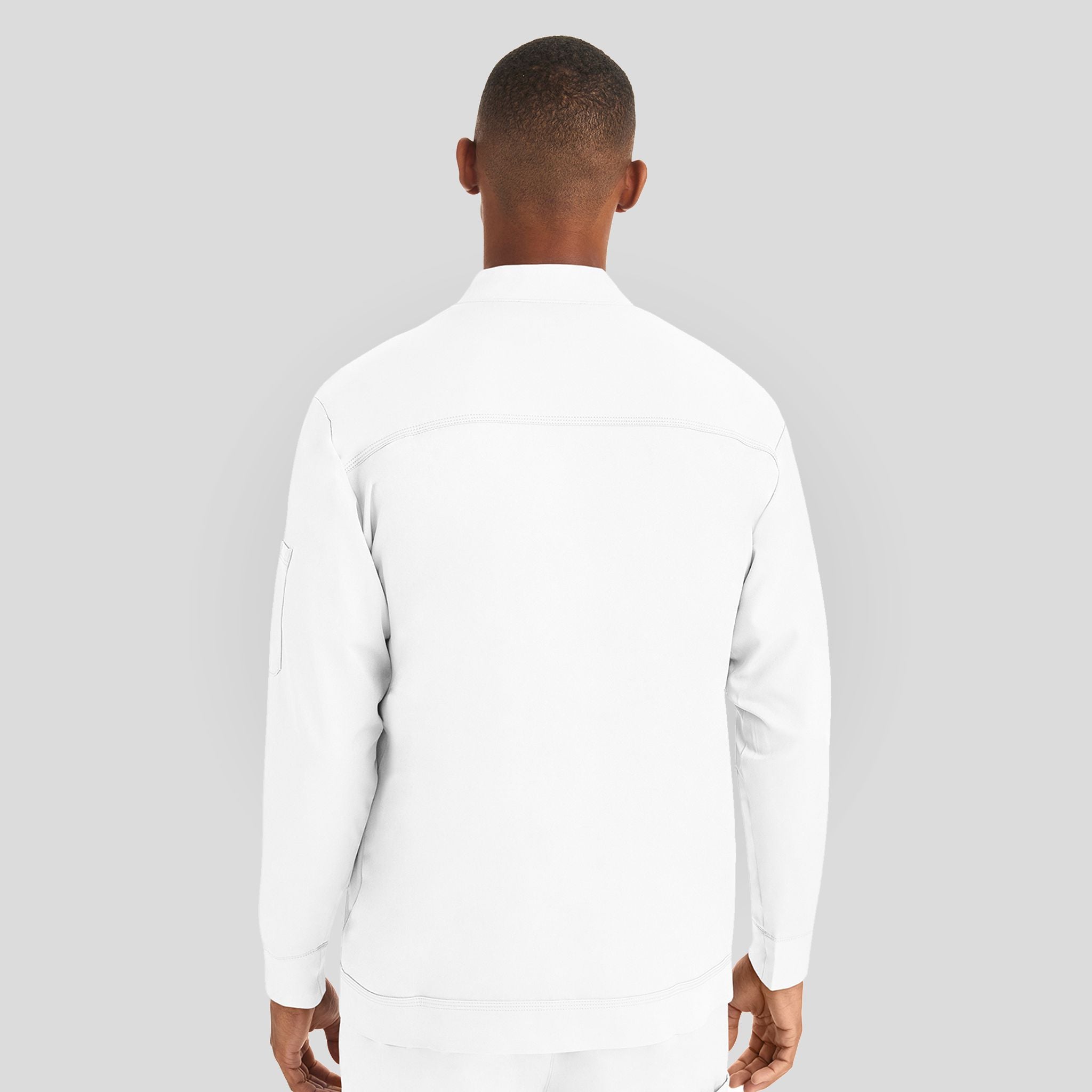 Men's Michael Zip Front Solid Scrub Jacket