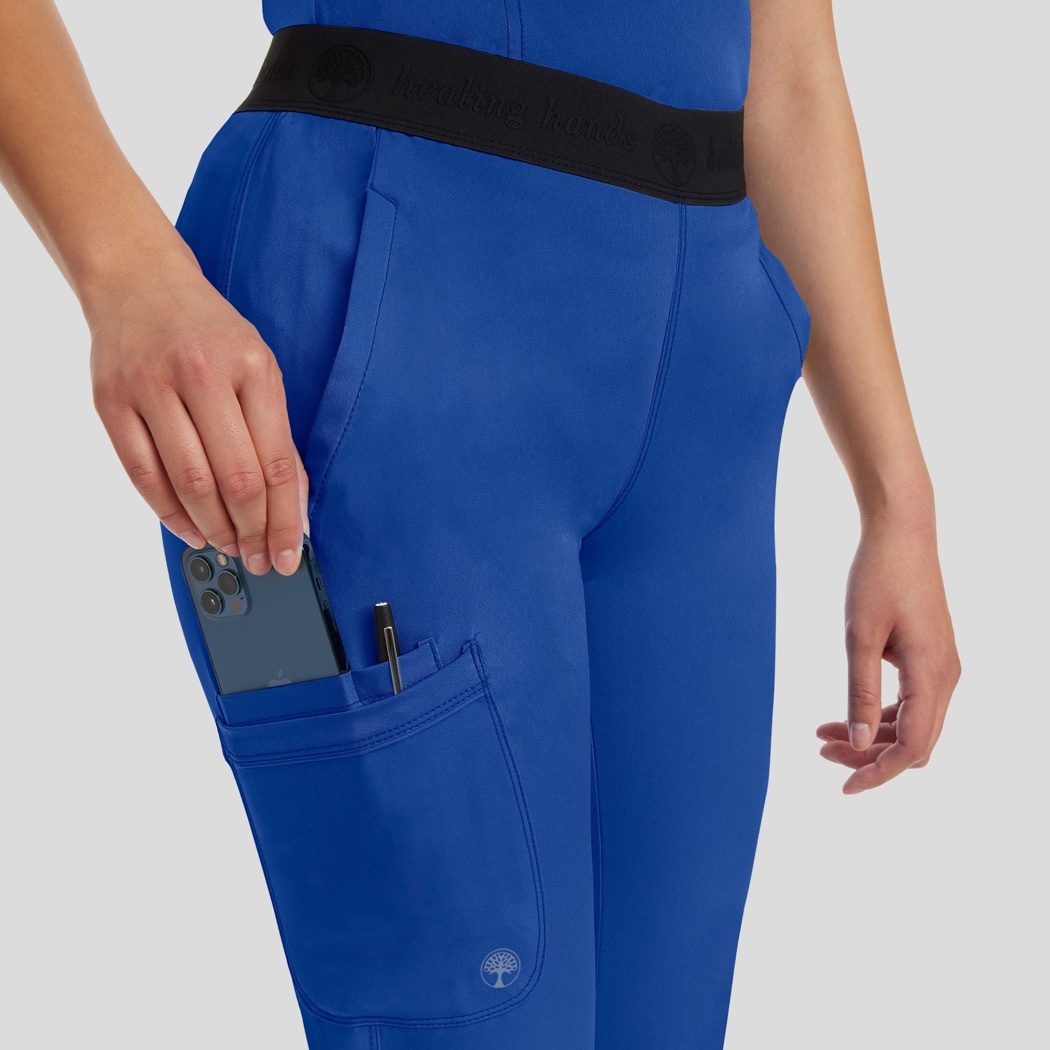 Women's Rachel Elastic Waistband Cargo Scrub Pant