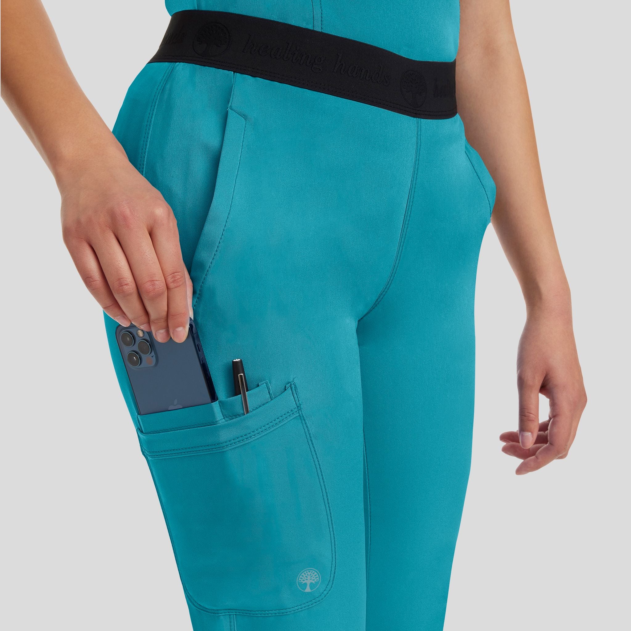 Women's Rachel Elastic Waistband Cargo Scrub Pant