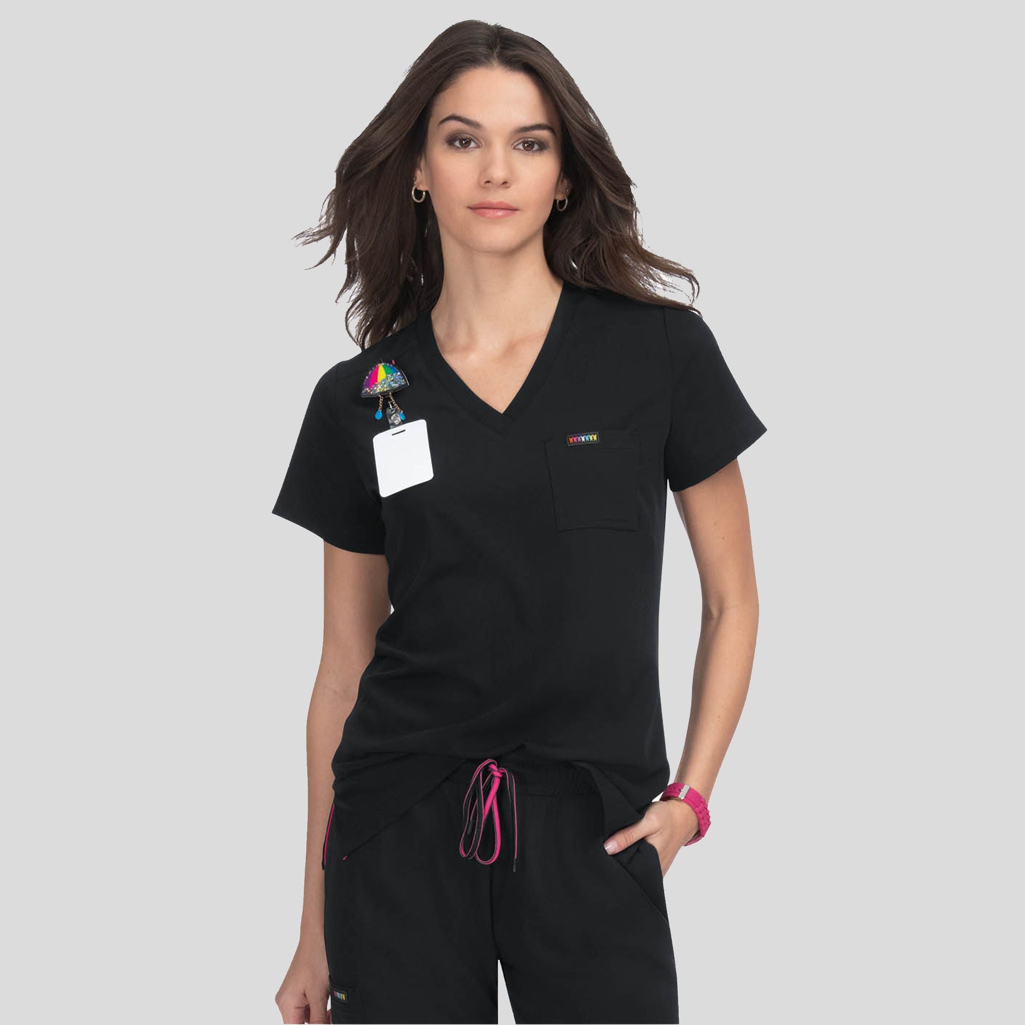 Coco Women's 1-Pocket Tuck-In Scrub Top