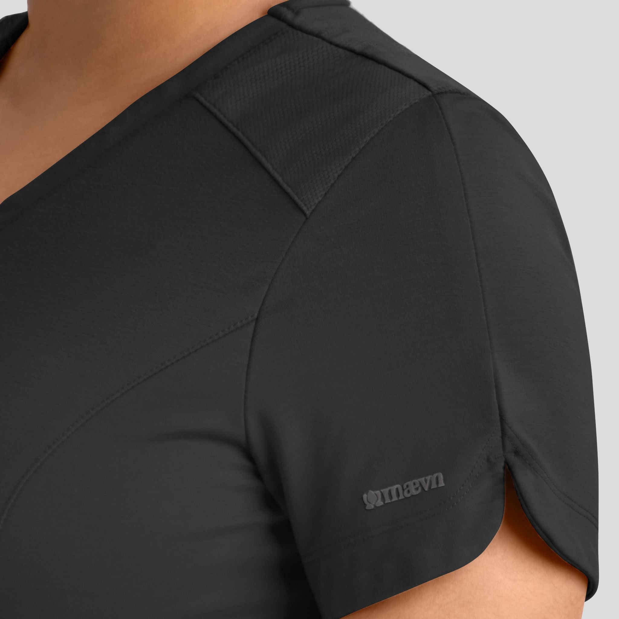 Women's Curved V-Neck Top