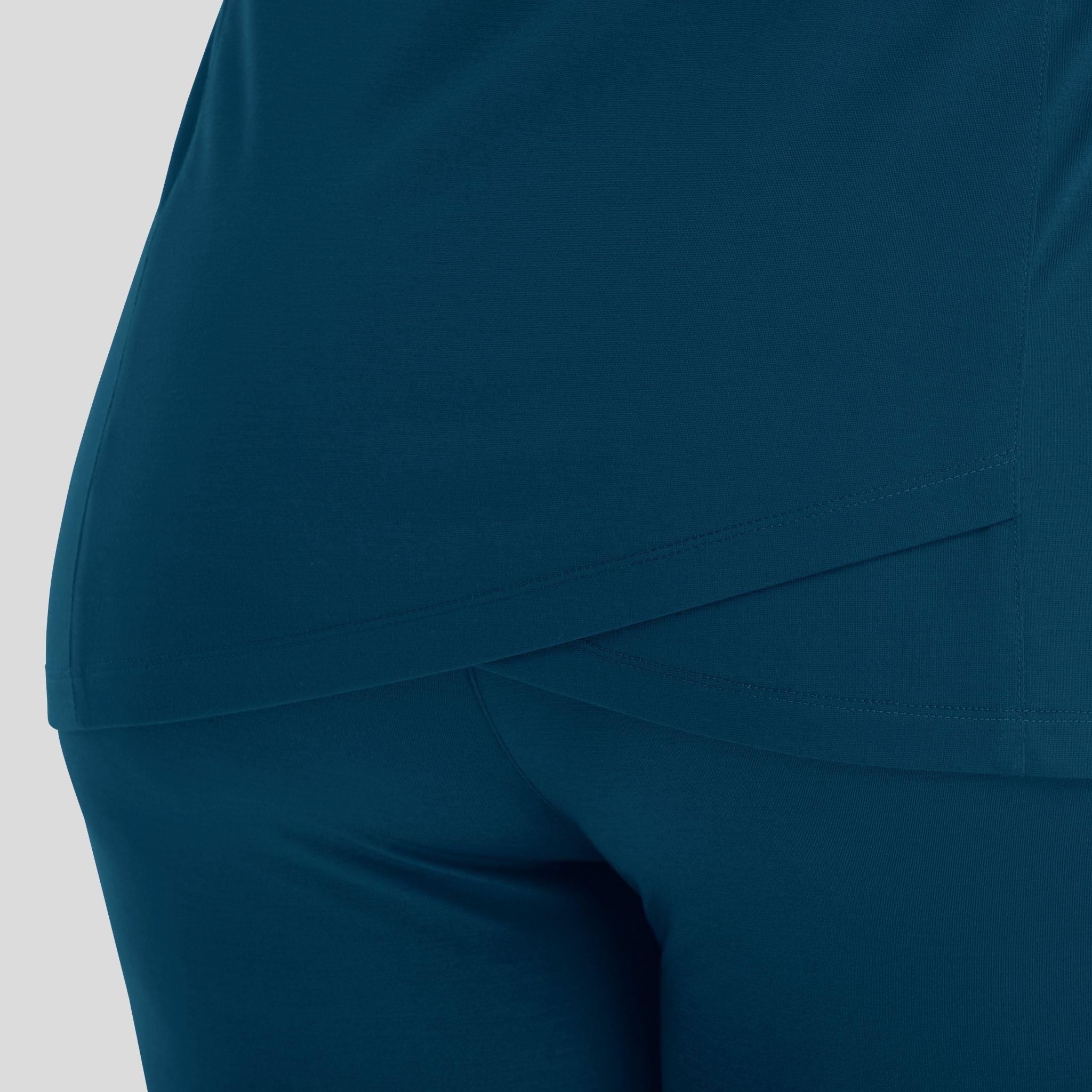 Women's Curved V-Neck Top