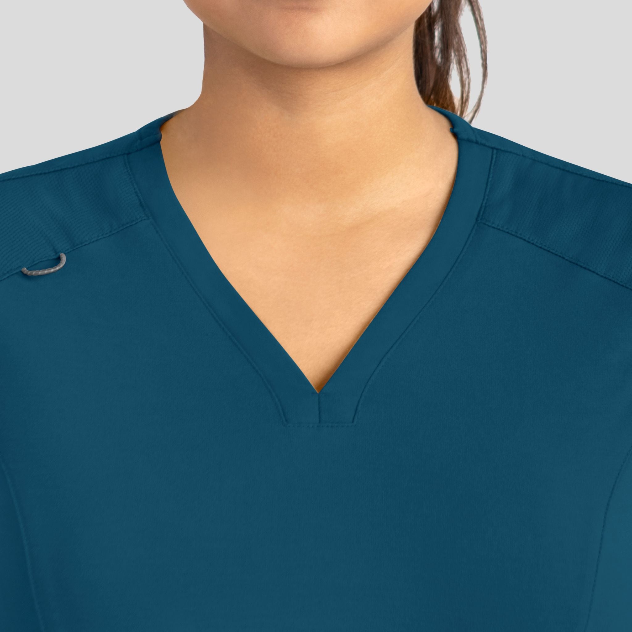 Women's Curved V-Neck Top