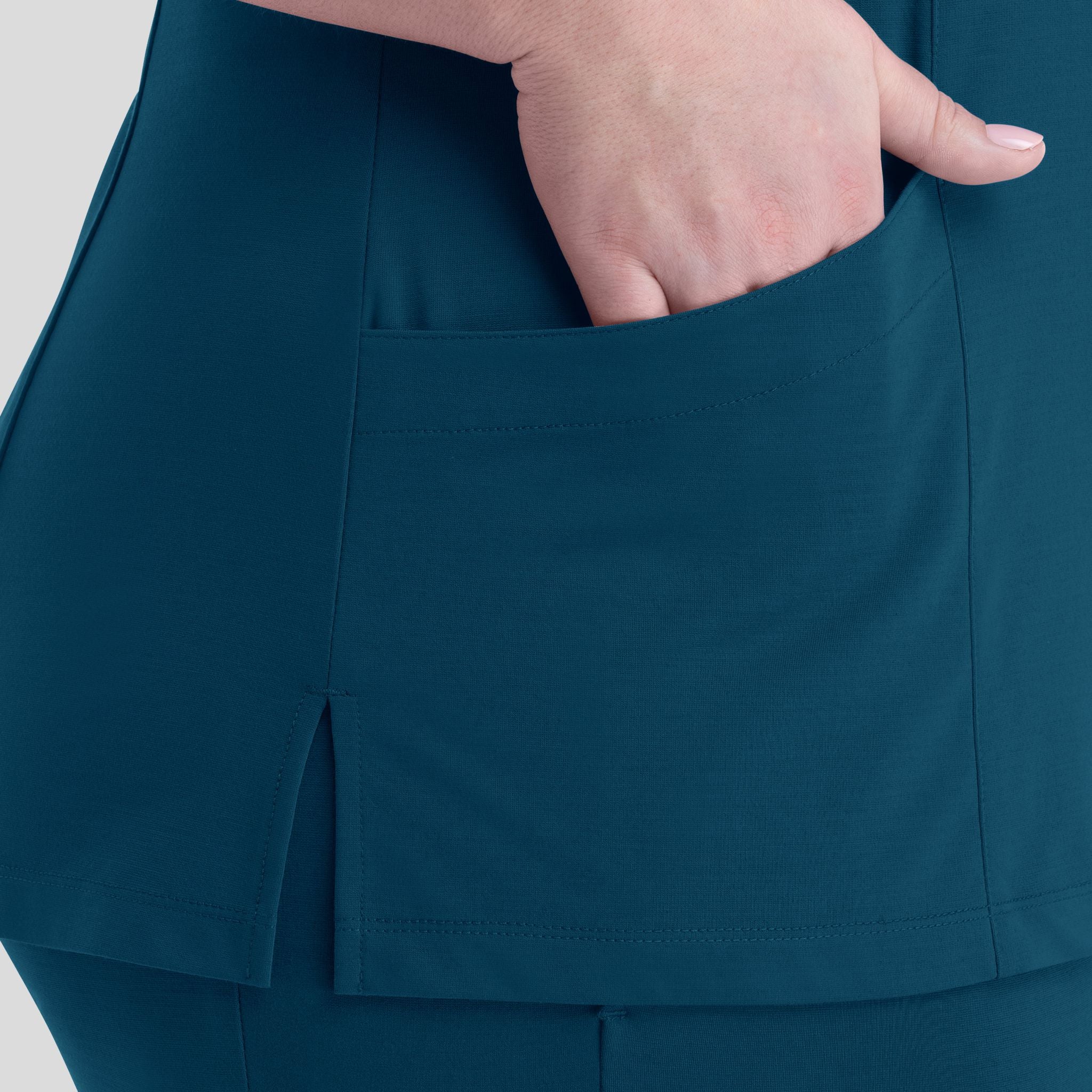 Women's Curved V-Neck Top