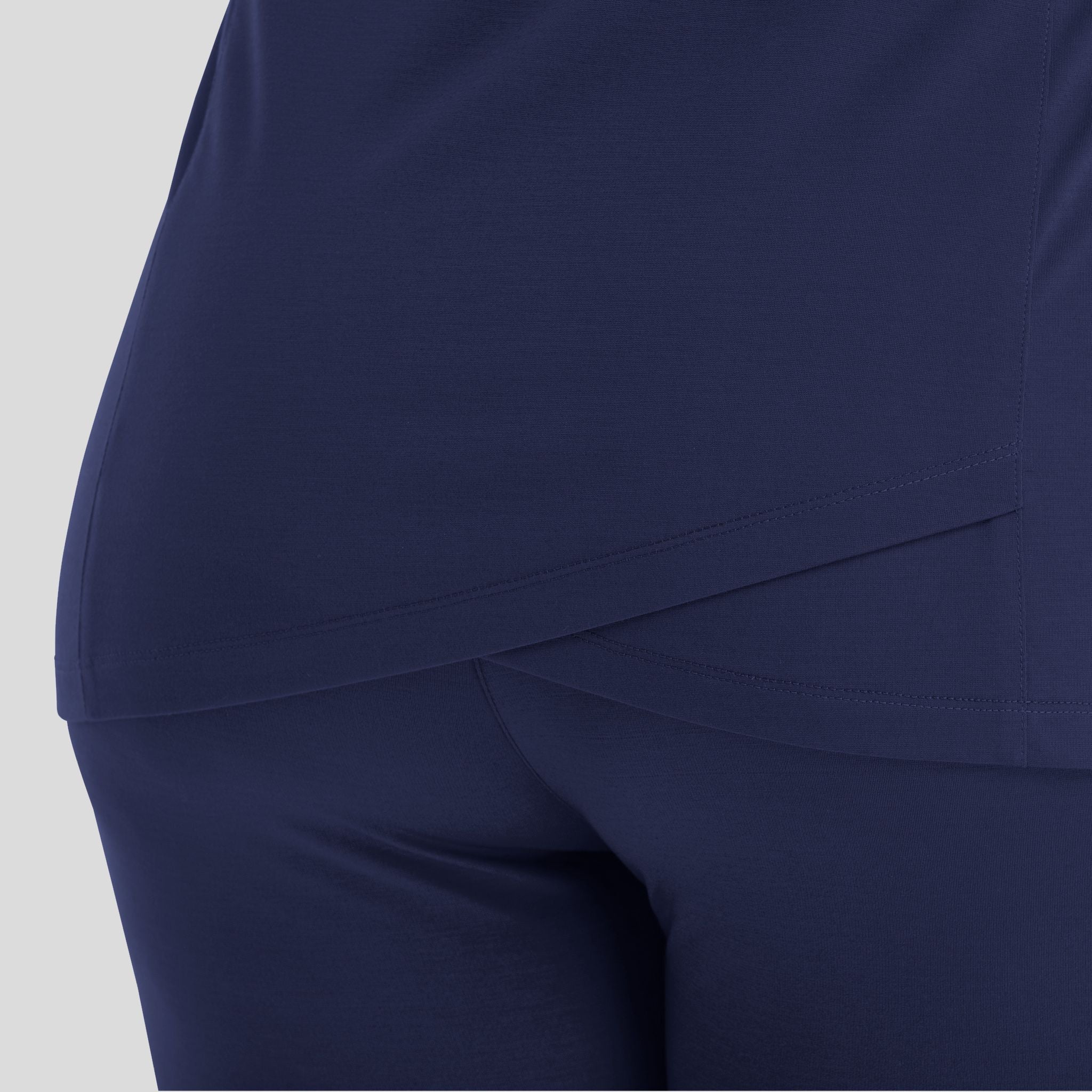 Women's Curved V-Neck Top