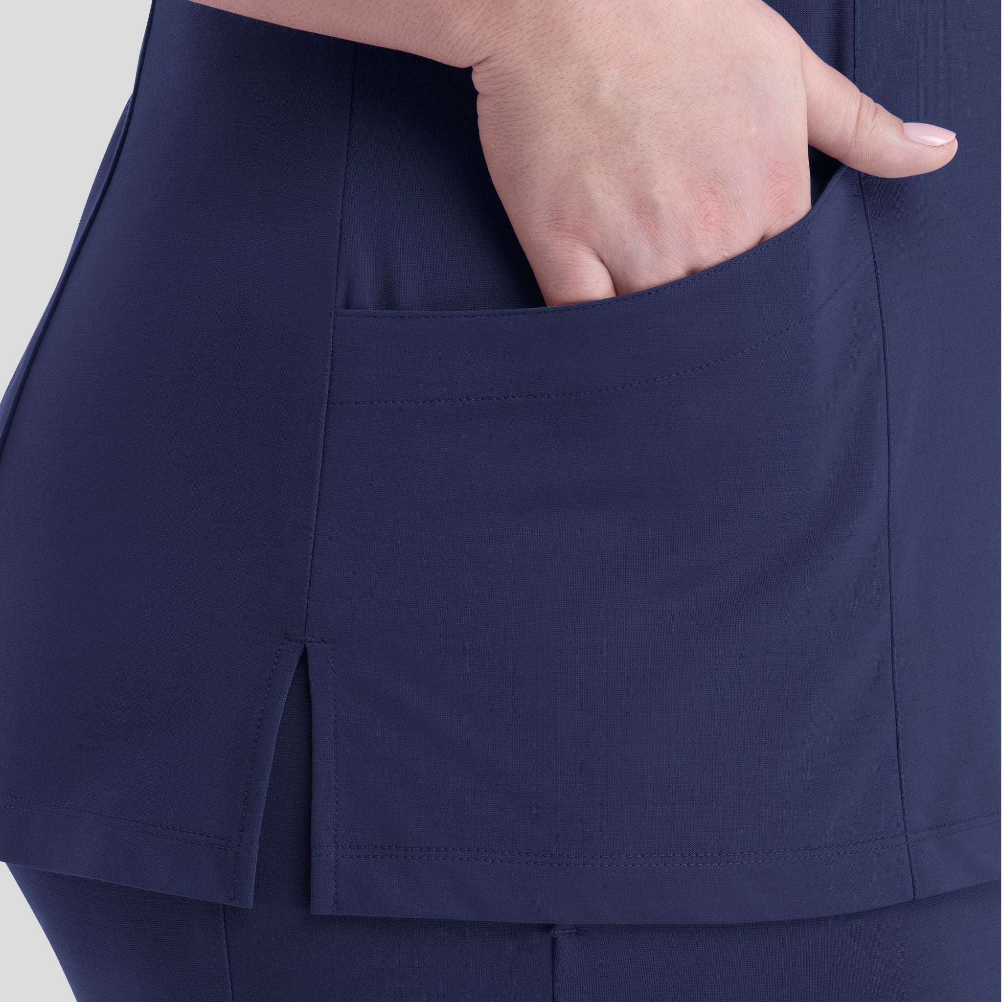 Women's Curved V-Neck Top