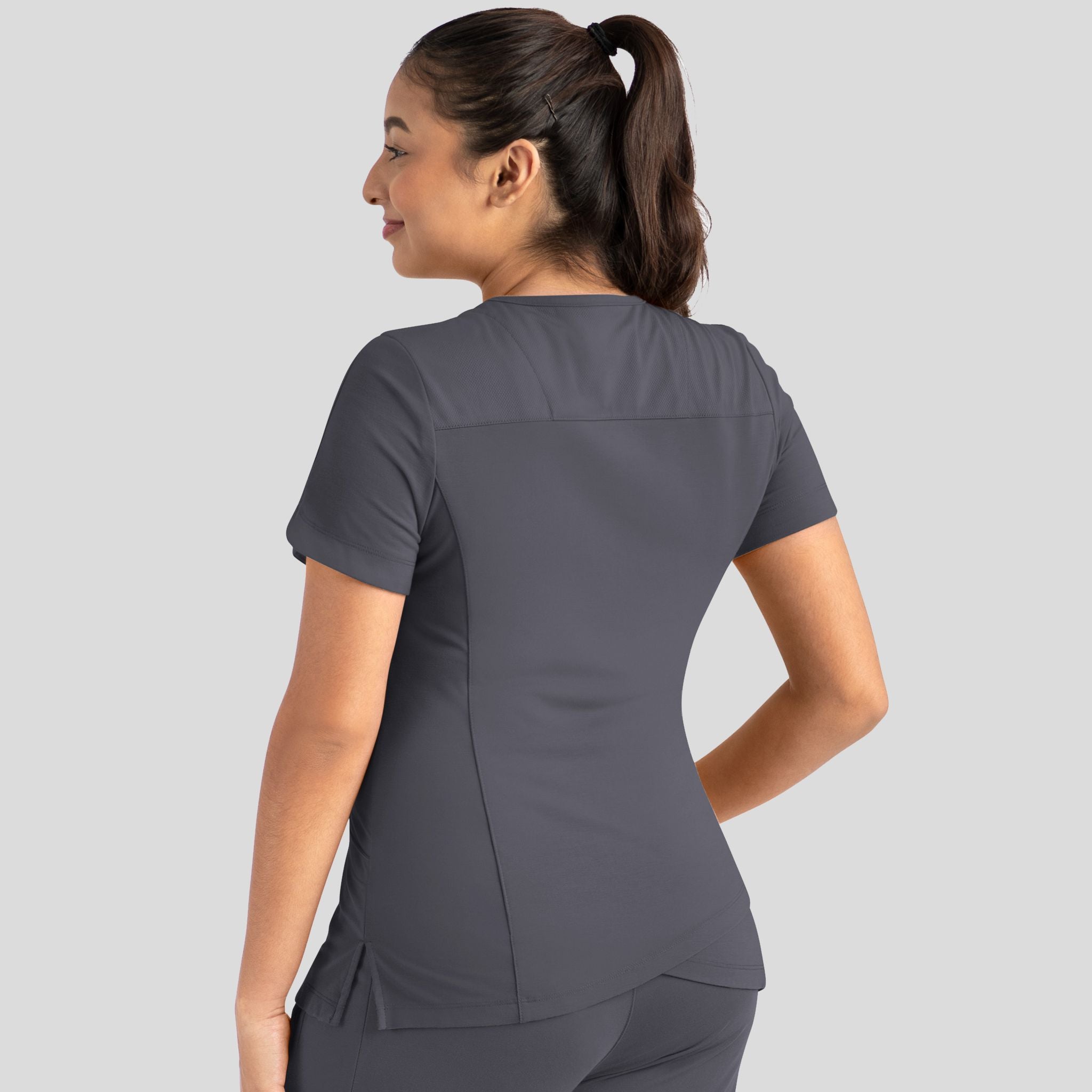 Women's Curved V-Neck Top