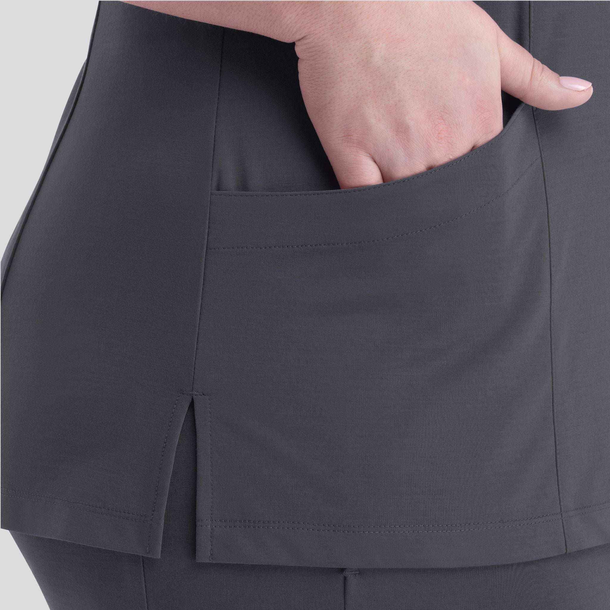 Women's Curved V-Neck Top