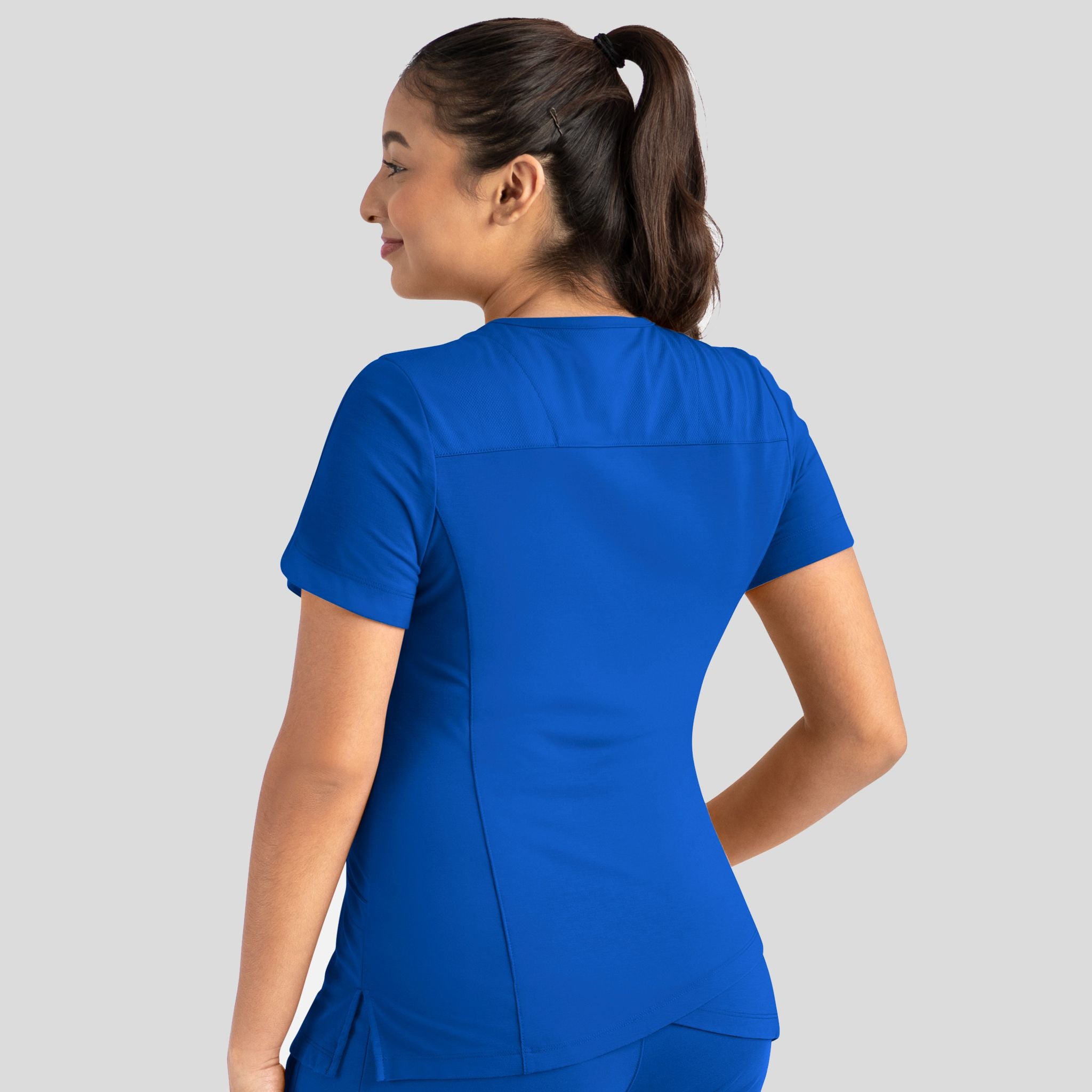 Women's Curved V-Neck Top