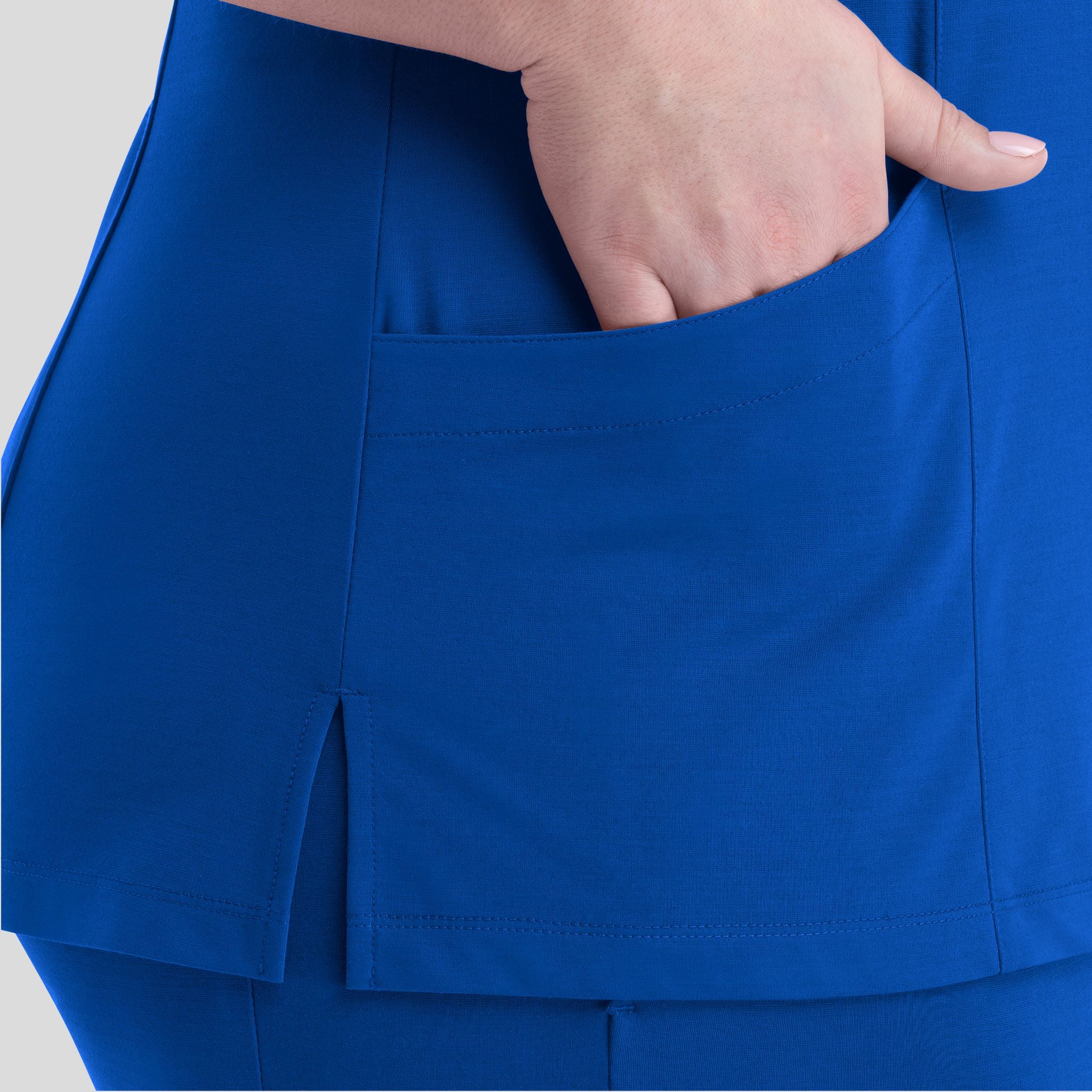 Women's Curved V-Neck Top