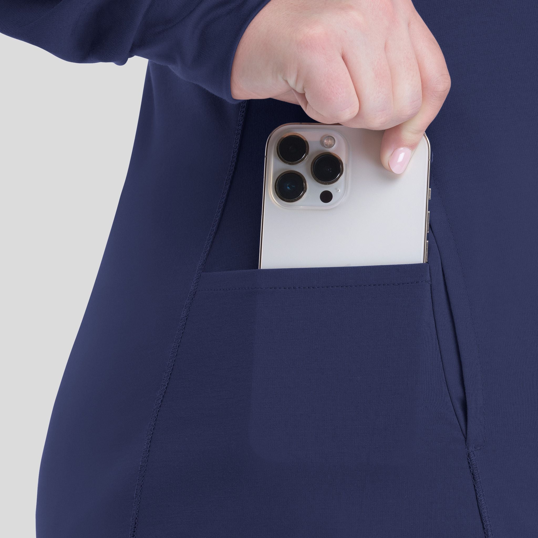 Women's Hooded Zip Front Jacket | Blue