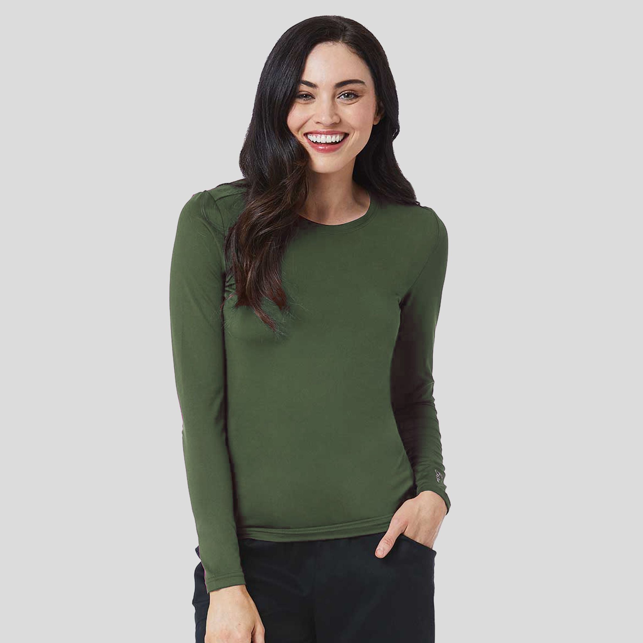 Women's Basic Long Sleeve Under Scrub Tee