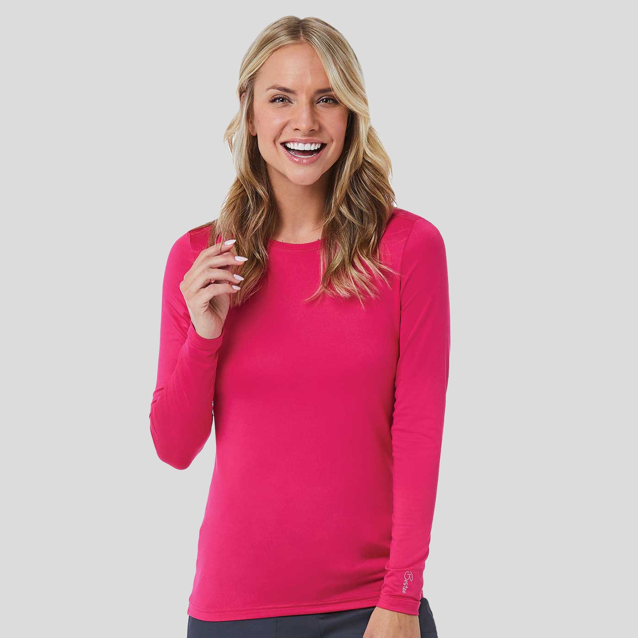 Women's Basic Long Sleeve Under Scrub Tee