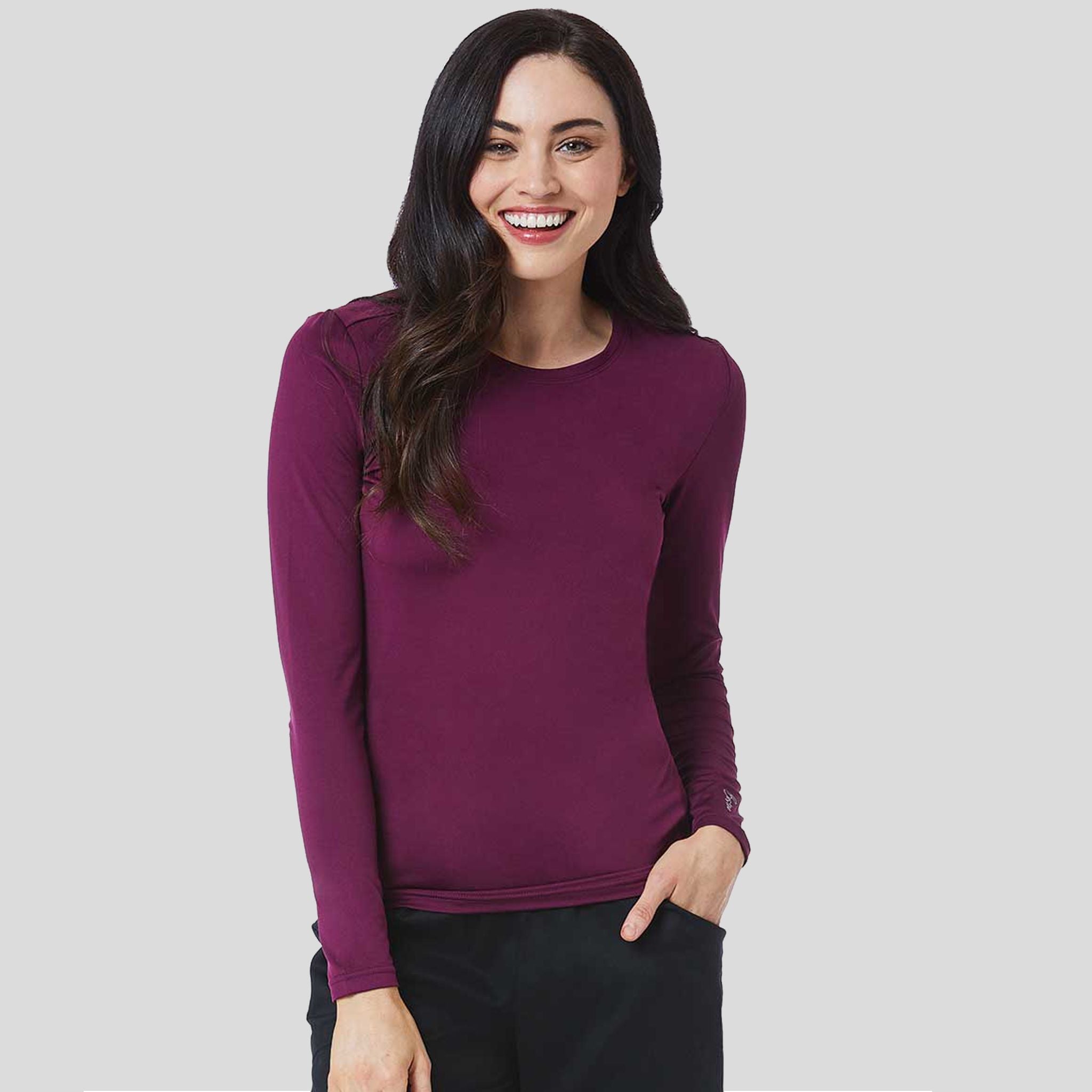 Women's Basic Long Sleeve Under Scrub Tee