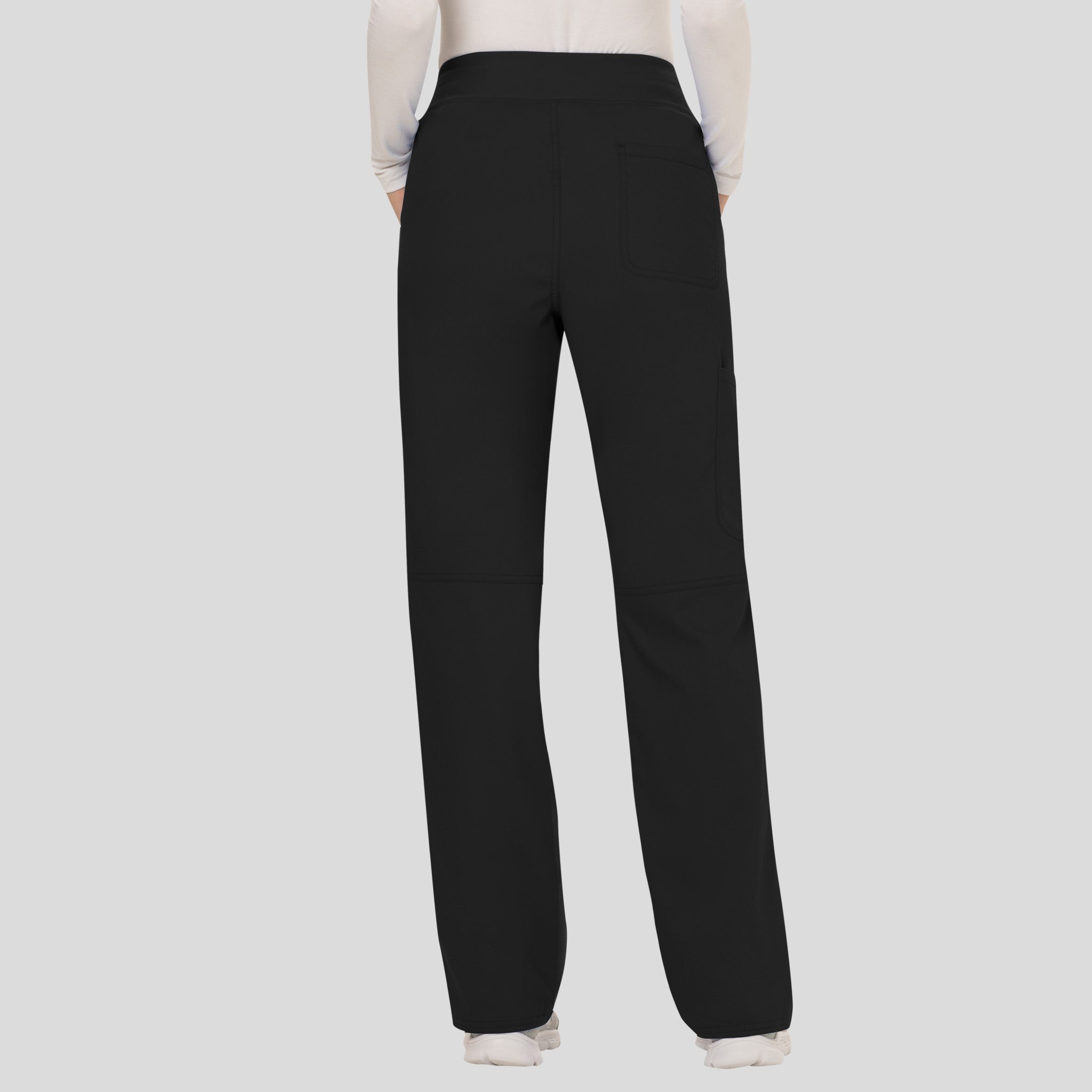 Women's Elastic Waistband Cargo Pull-On Scrub Pant