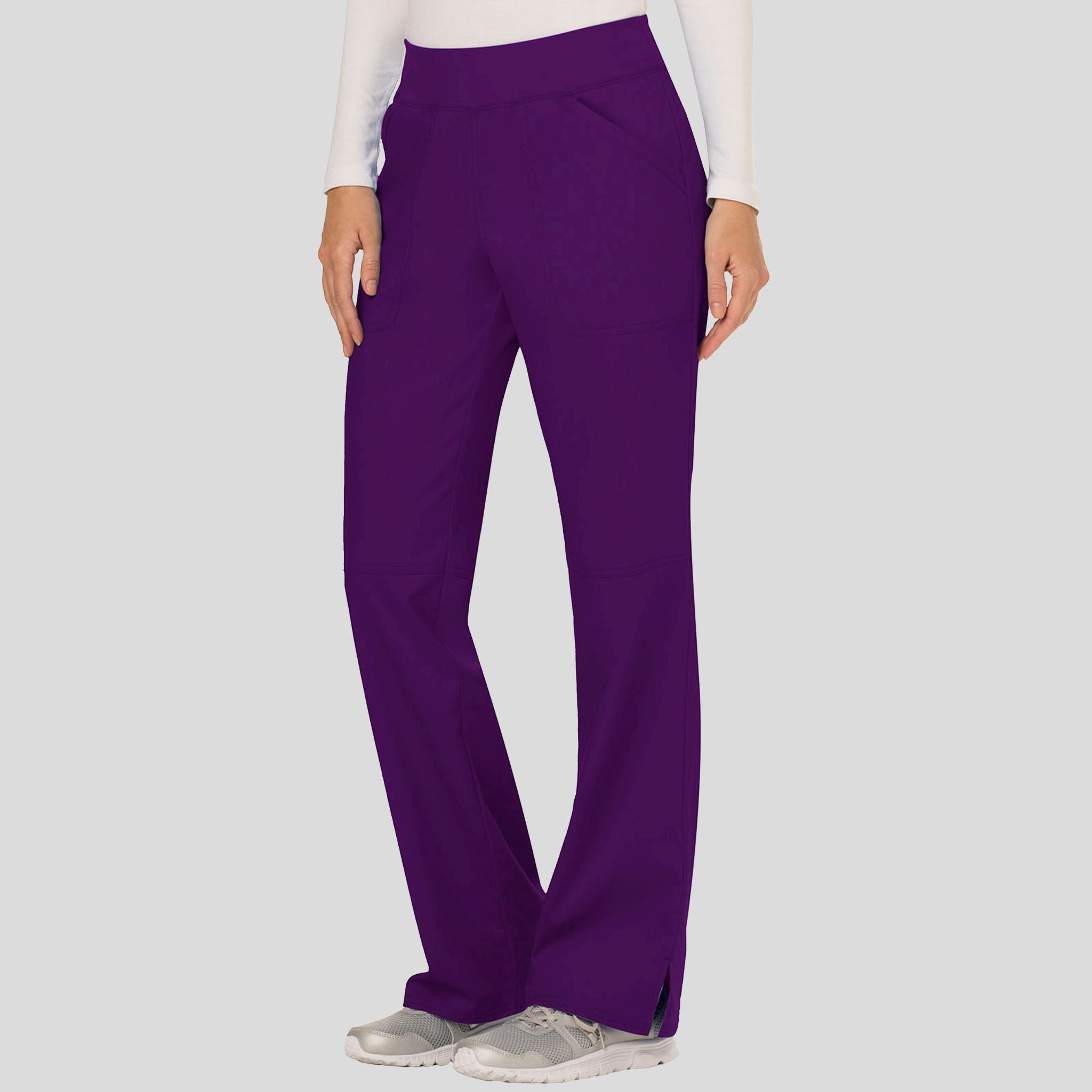 Women's Elastic Waistband Cargo Pull-On Scrub Pant