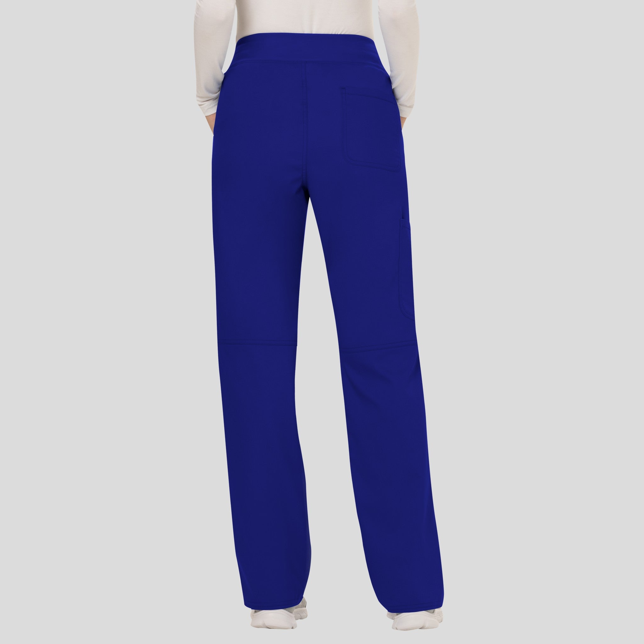 Women's Elastic Waistband Cargo Pull-On Scrub Pant