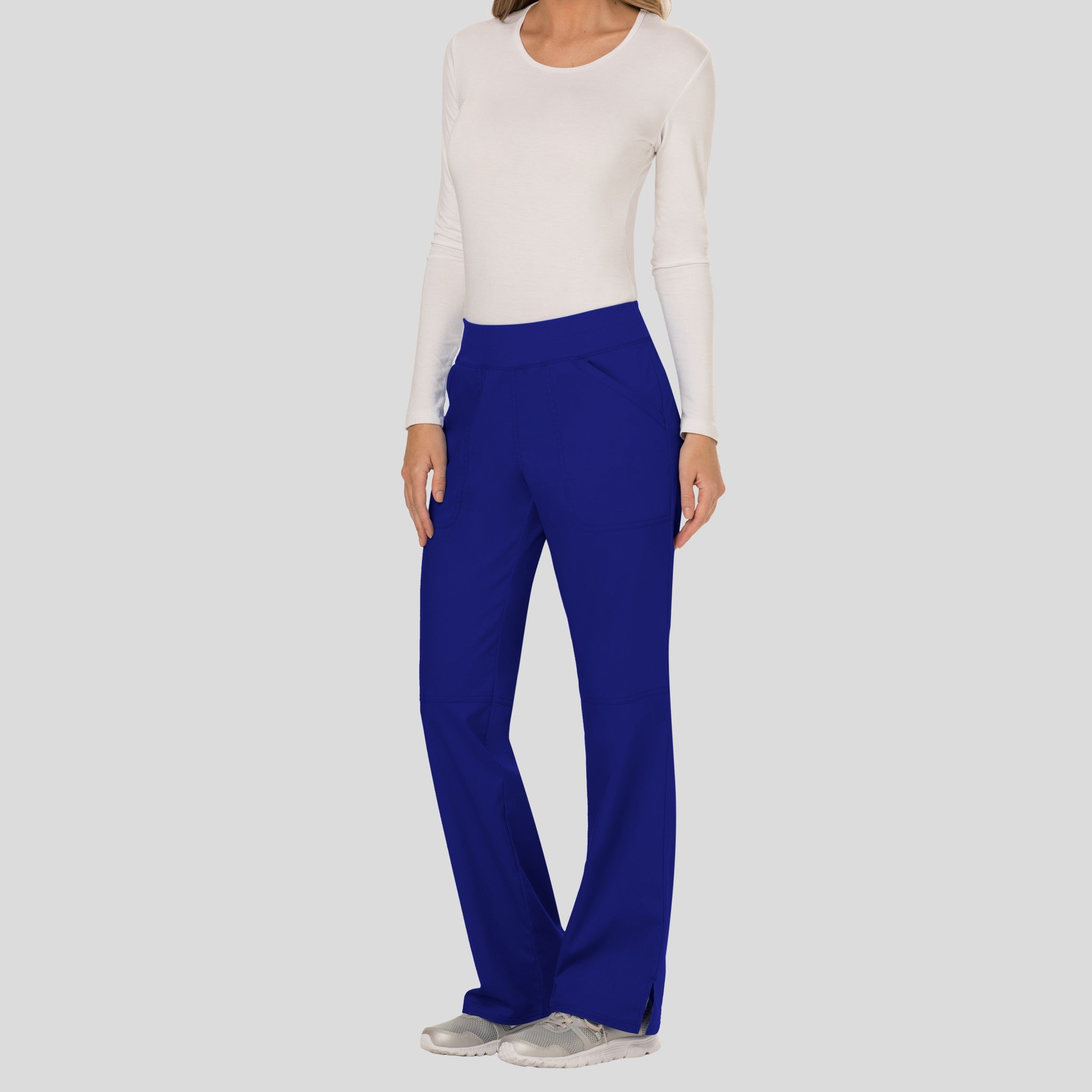 Women's Elastic Waistband Cargo Pull-On Scrub Pant