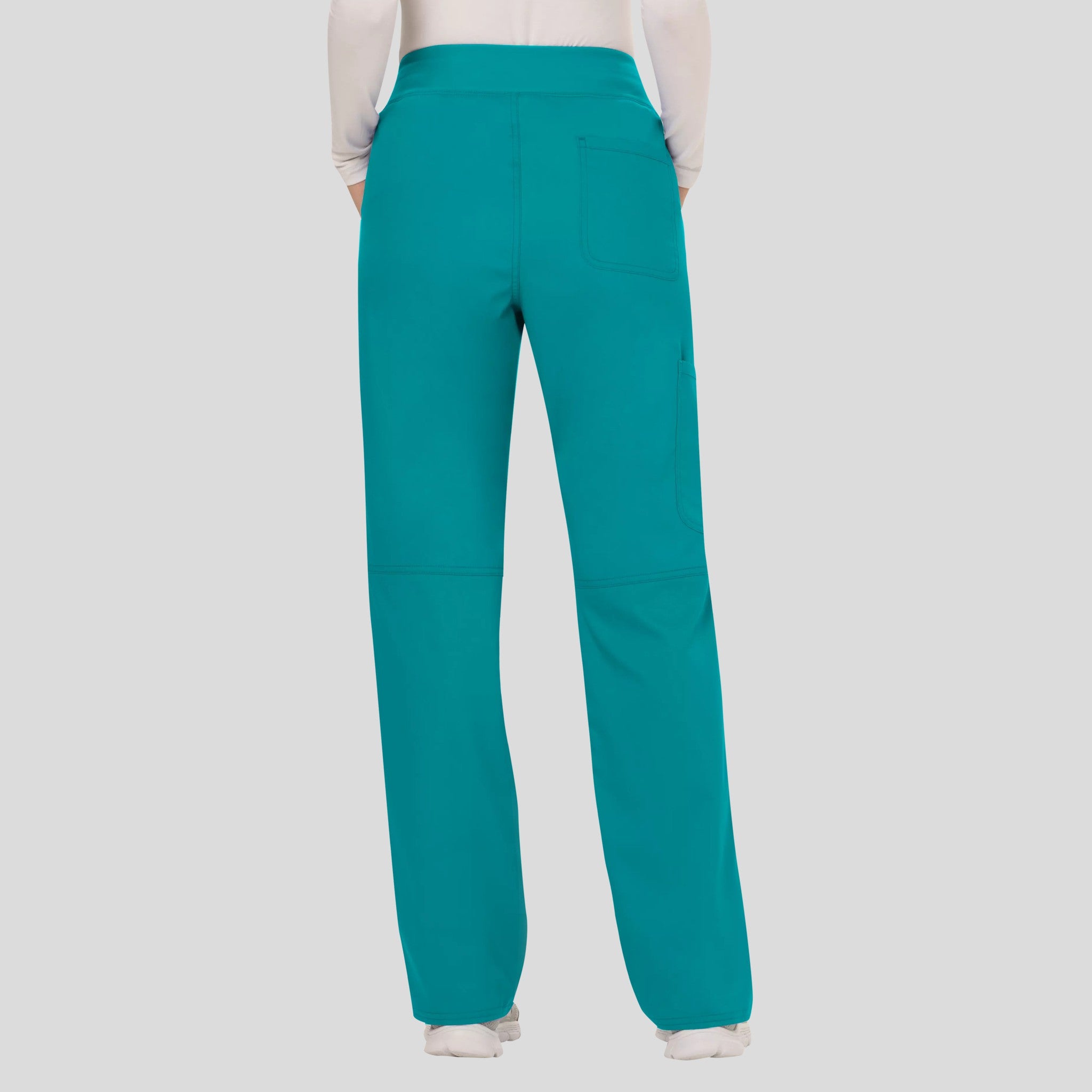 Women's Elastic Waistband Cargo Pull-On Scrub Pant