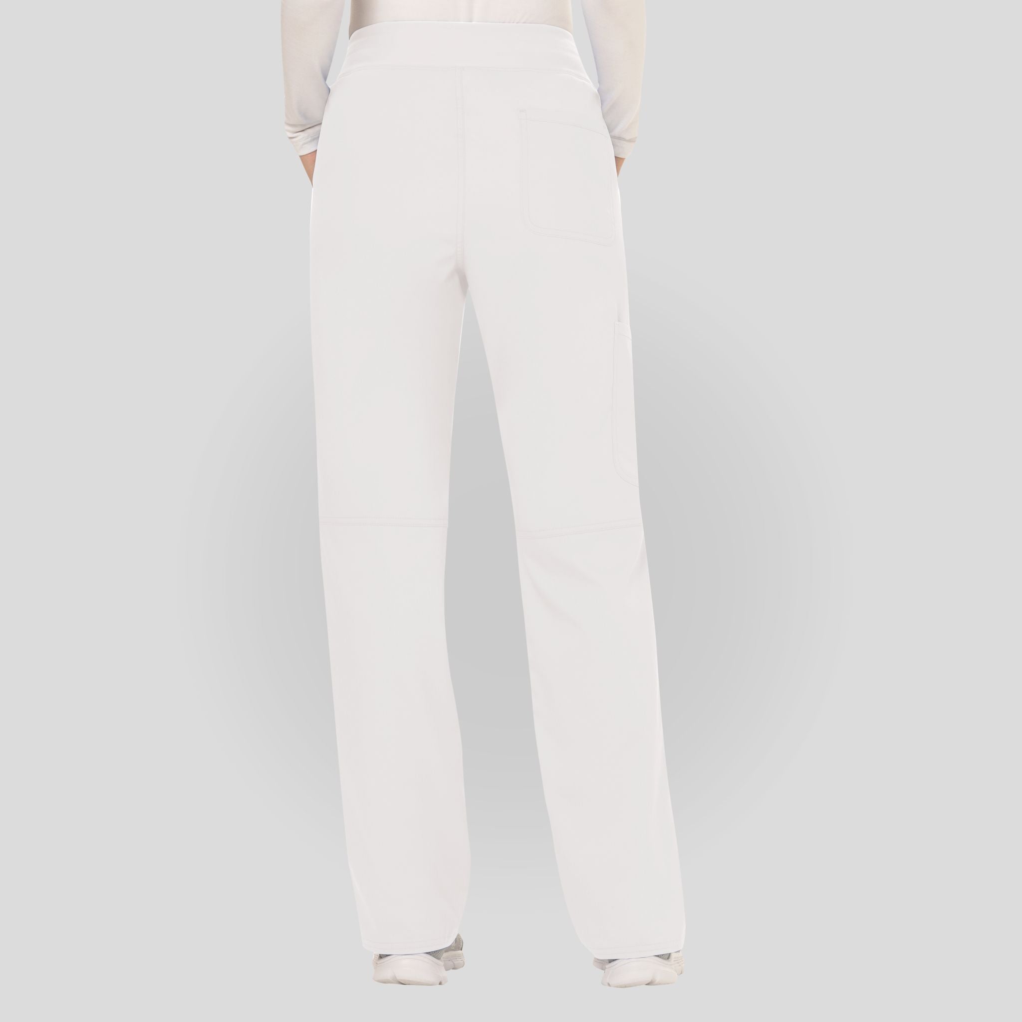 Women's Elastic Waistband Cargo Pull-On Scrub Pant