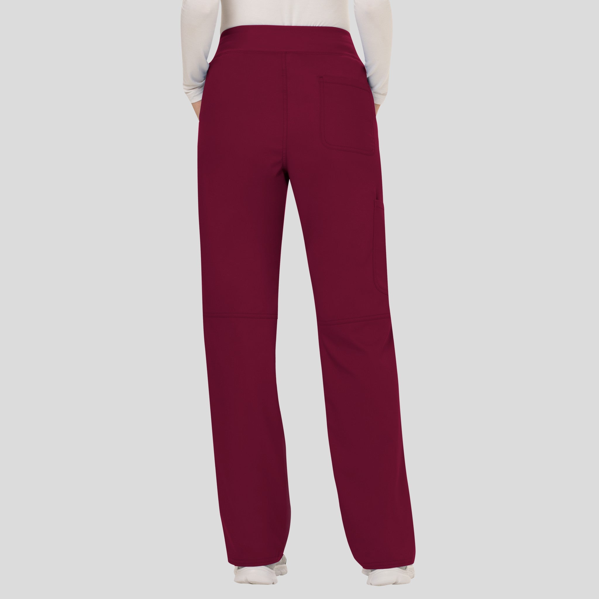Women's Elastic Waistband Cargo Pull-On Scrub Pant