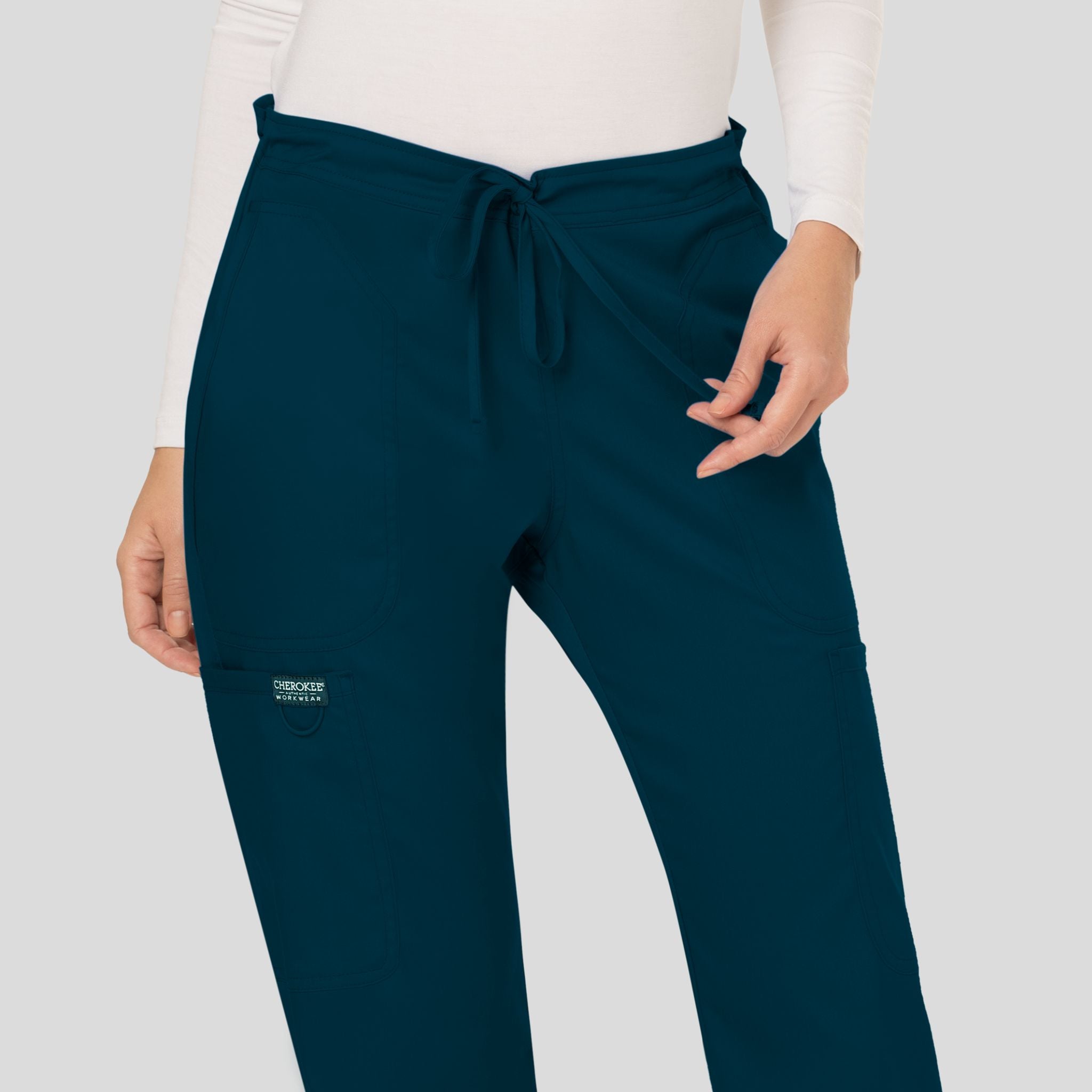 Women's Drawstring Flare Scrub Pant