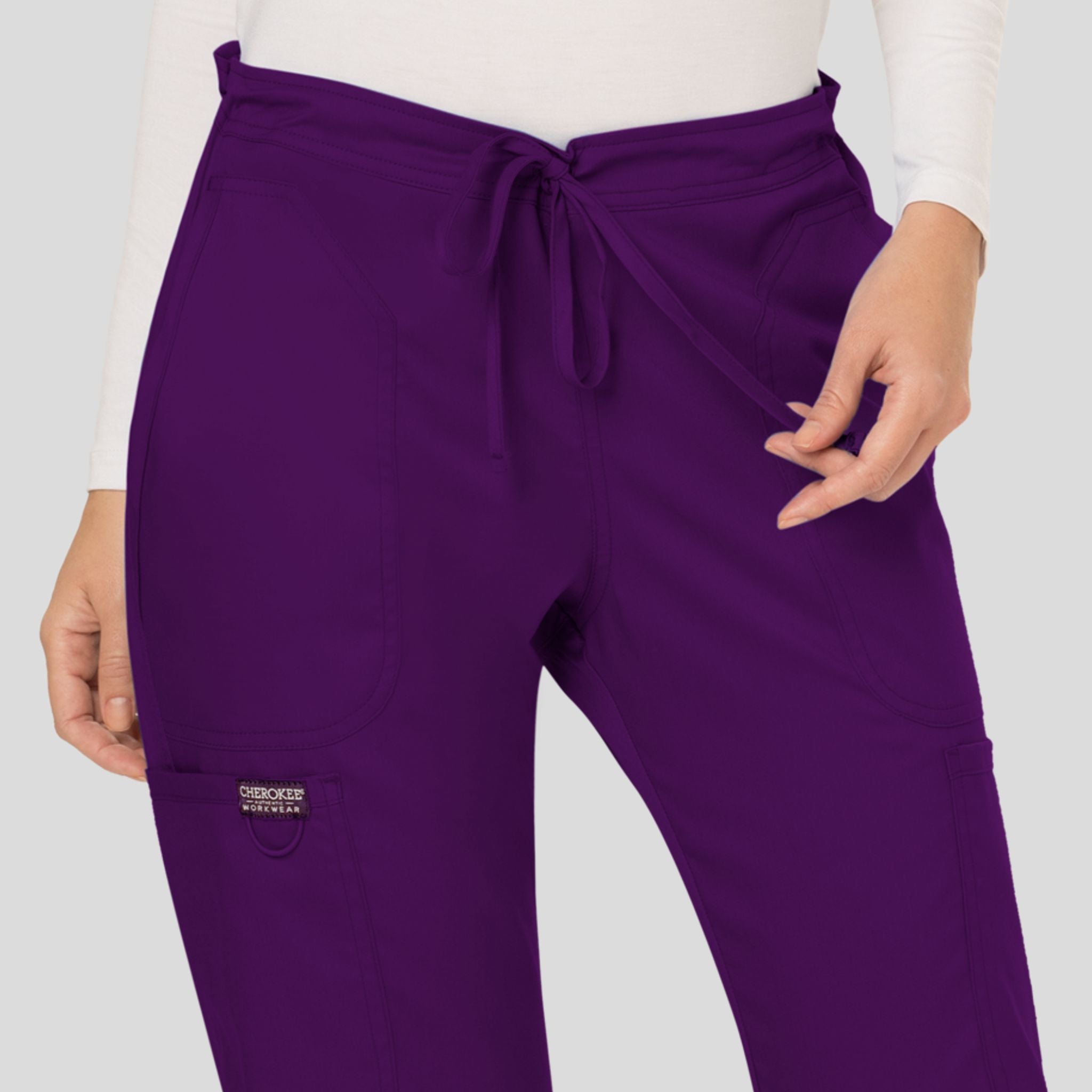 Women's Drawstring Flare Scrub Pant