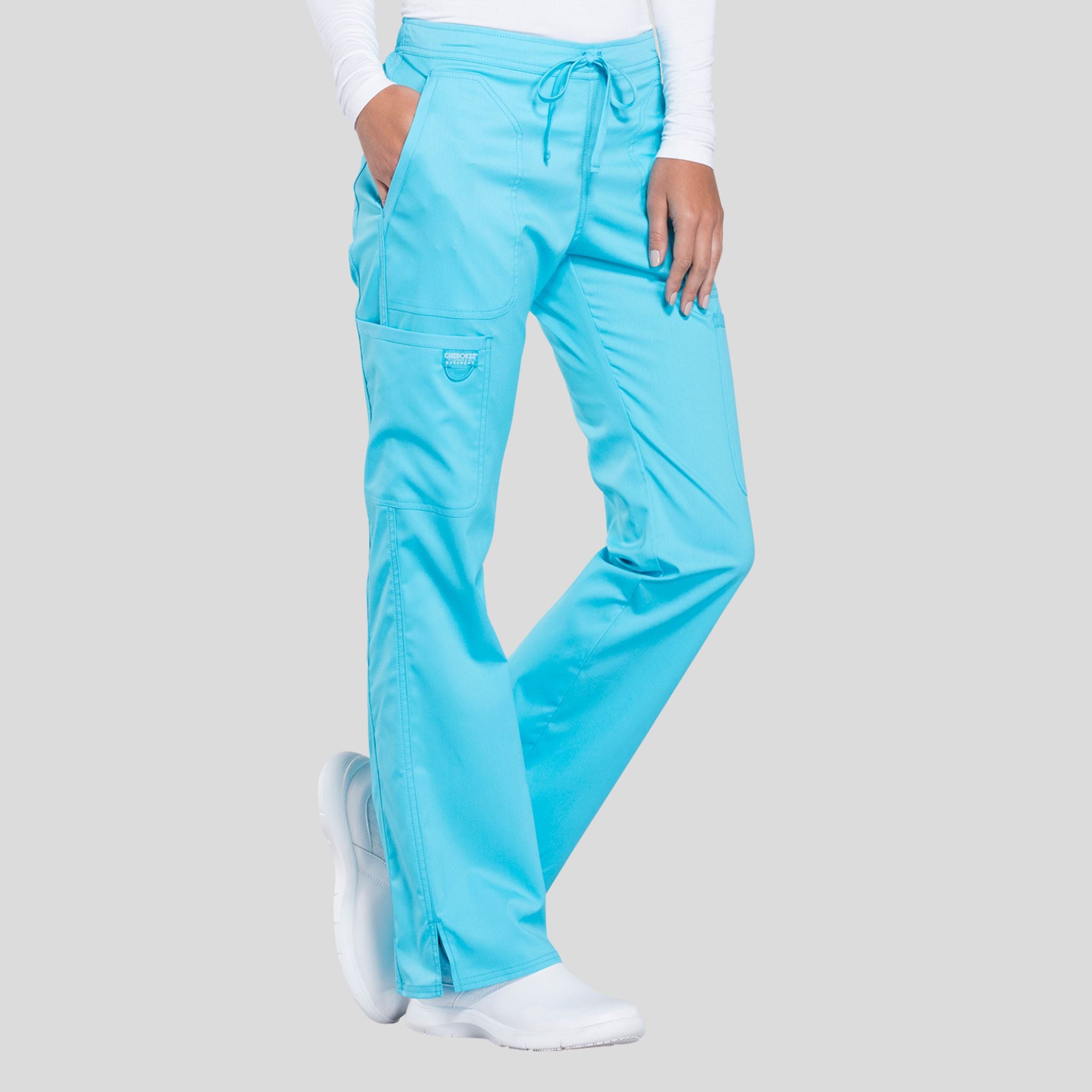 Women's Drawstring Flare Scrub Pant