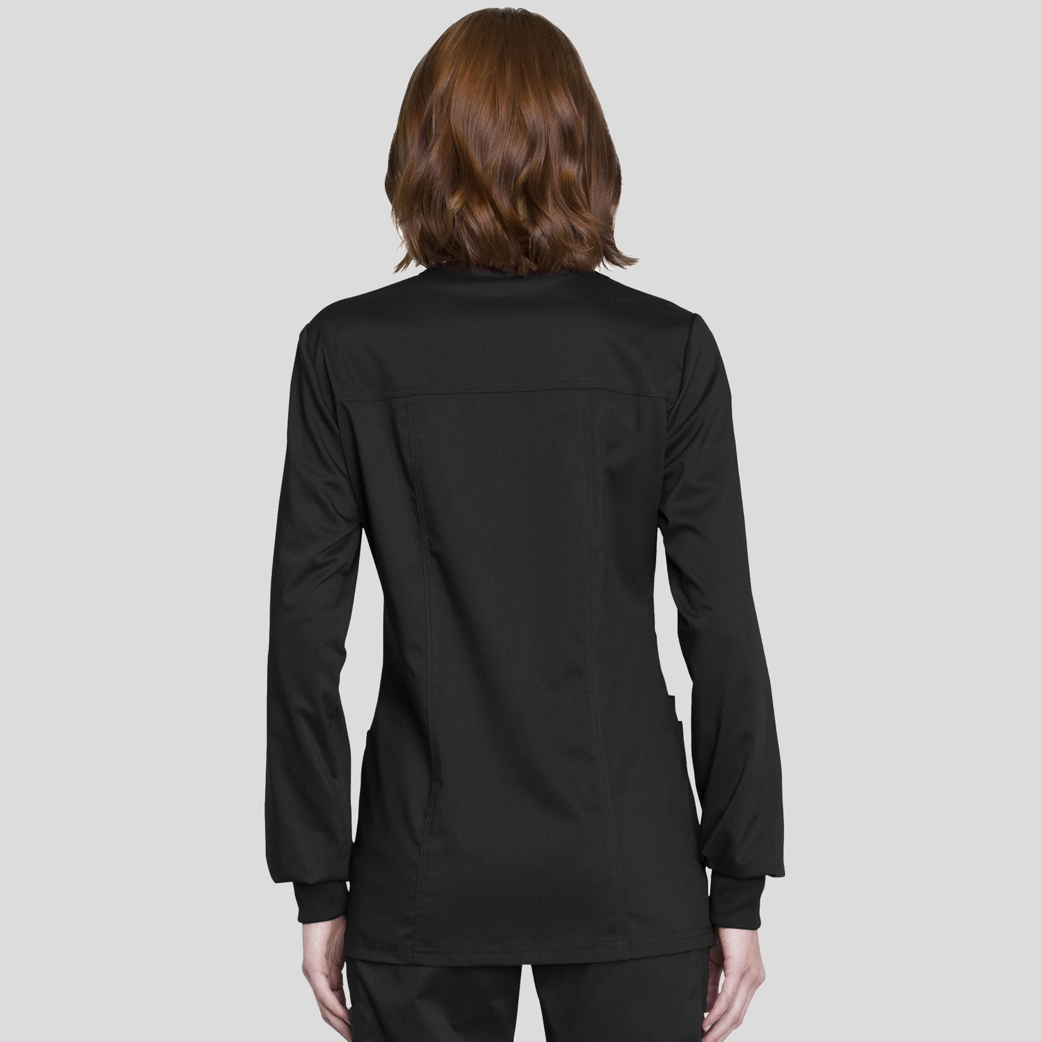 Women's Snap Front Solid Scrub Jacket