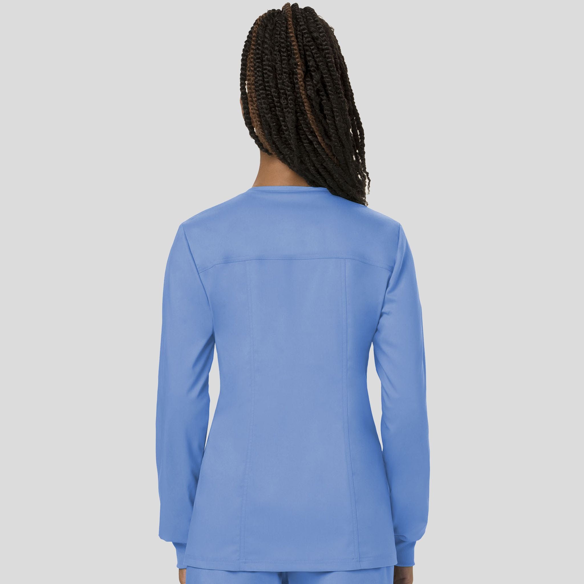 Women's Snap Front Solid Scrub Jacket