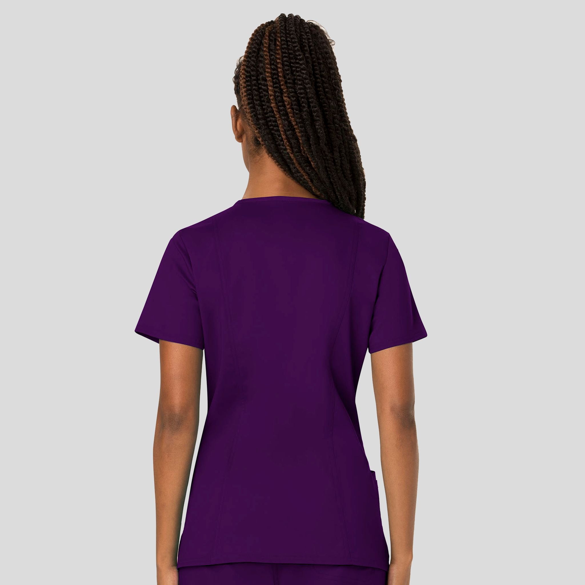 Women's V-Neck Solid Scrub Top