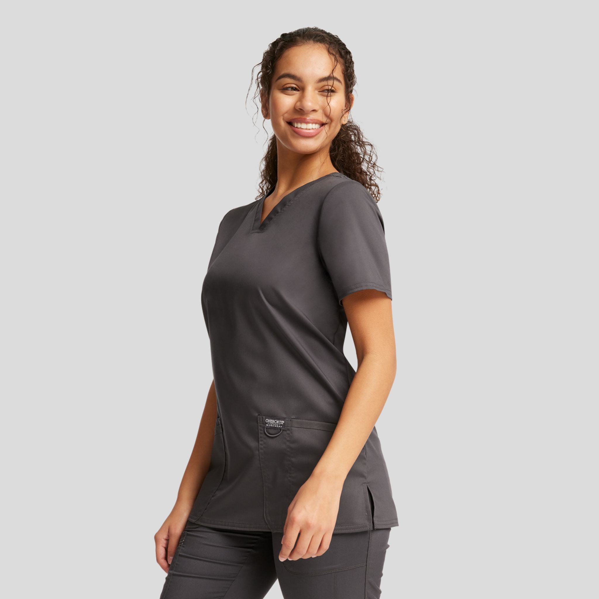Women's V-Neck Solid Scrub Top