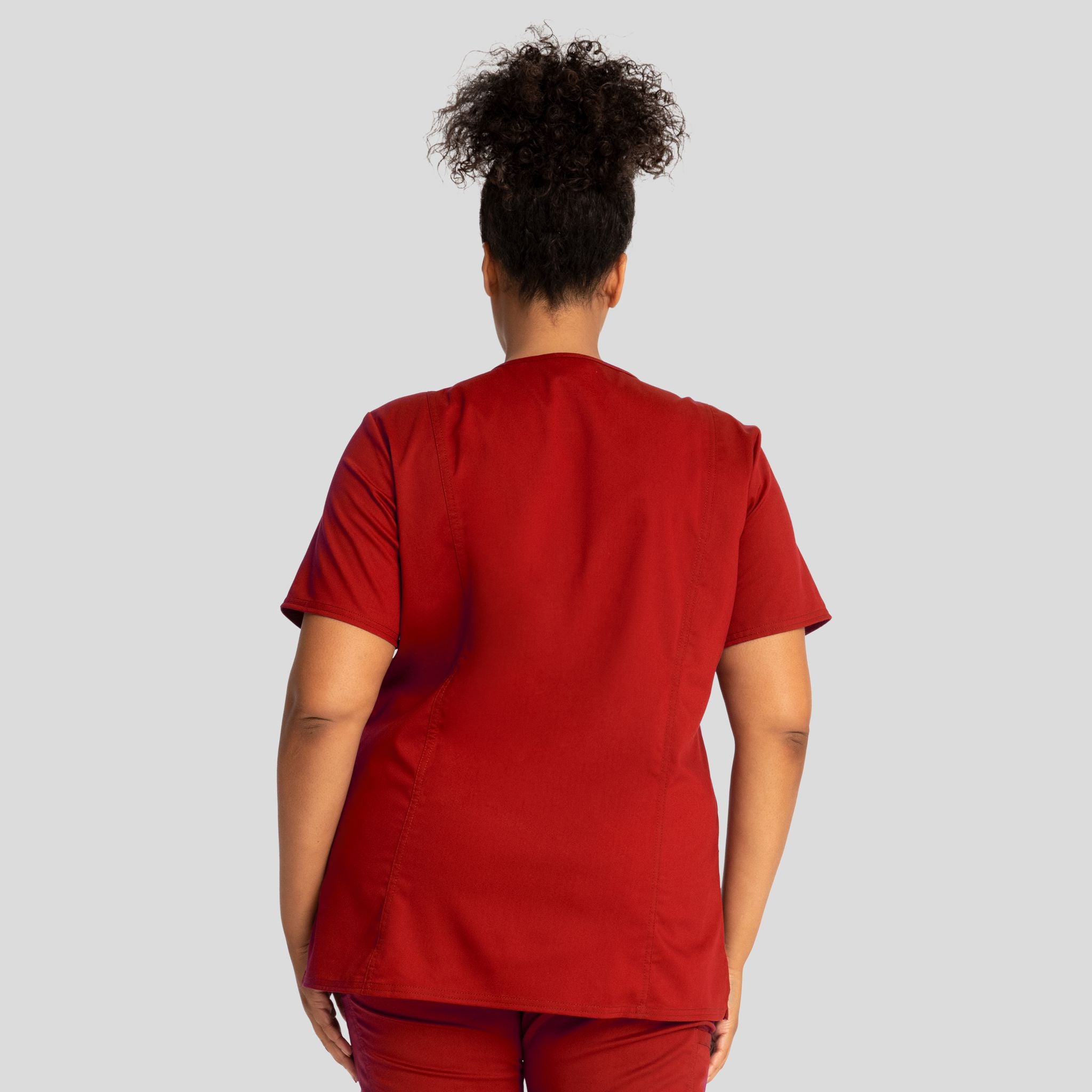 Women's V-Neck Solid Scrub Top