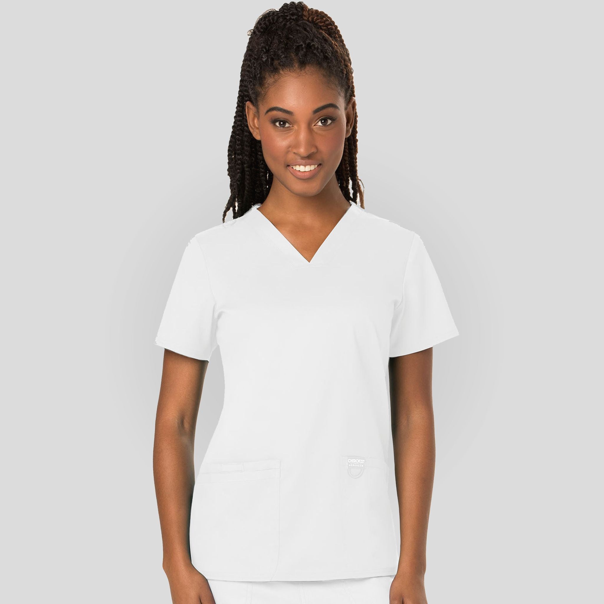 Women's V-Neck Solid Scrub Top