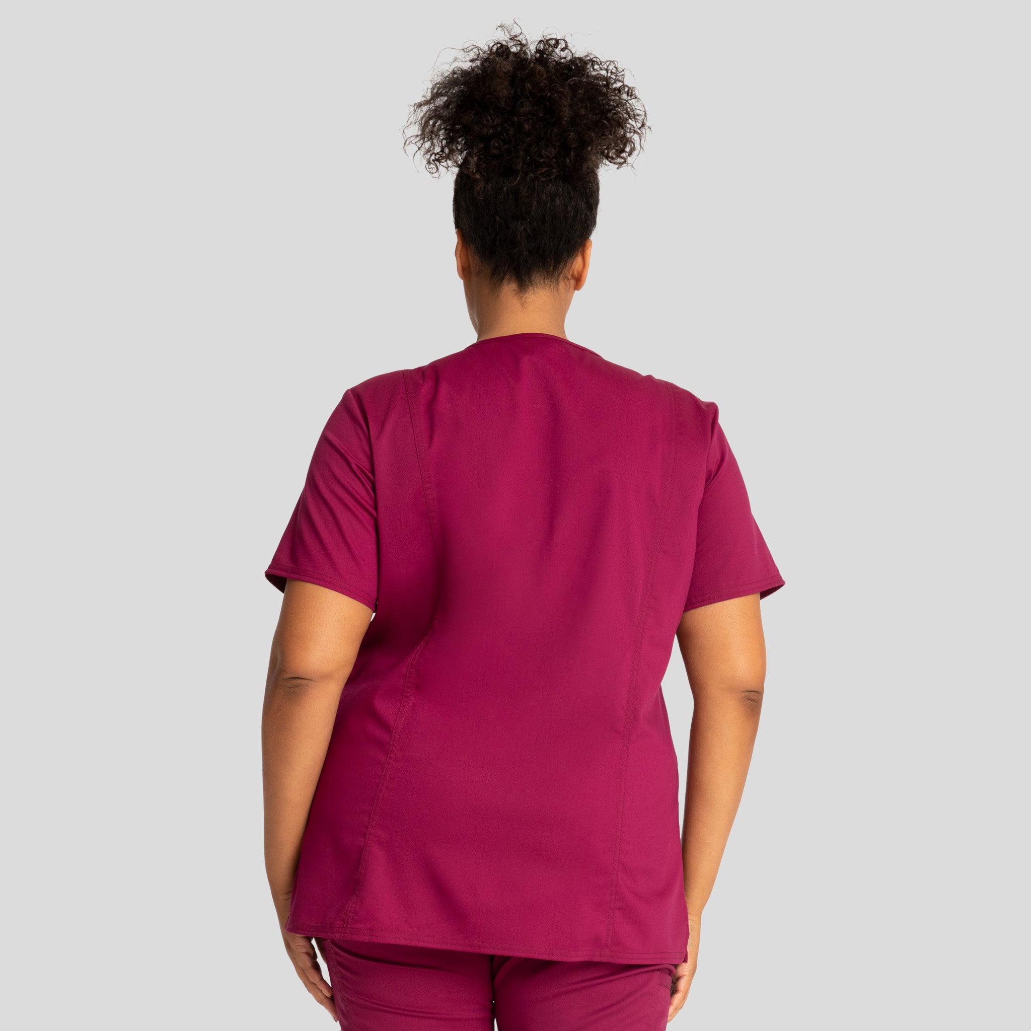 Women's V-Neck Solid Scrub Top