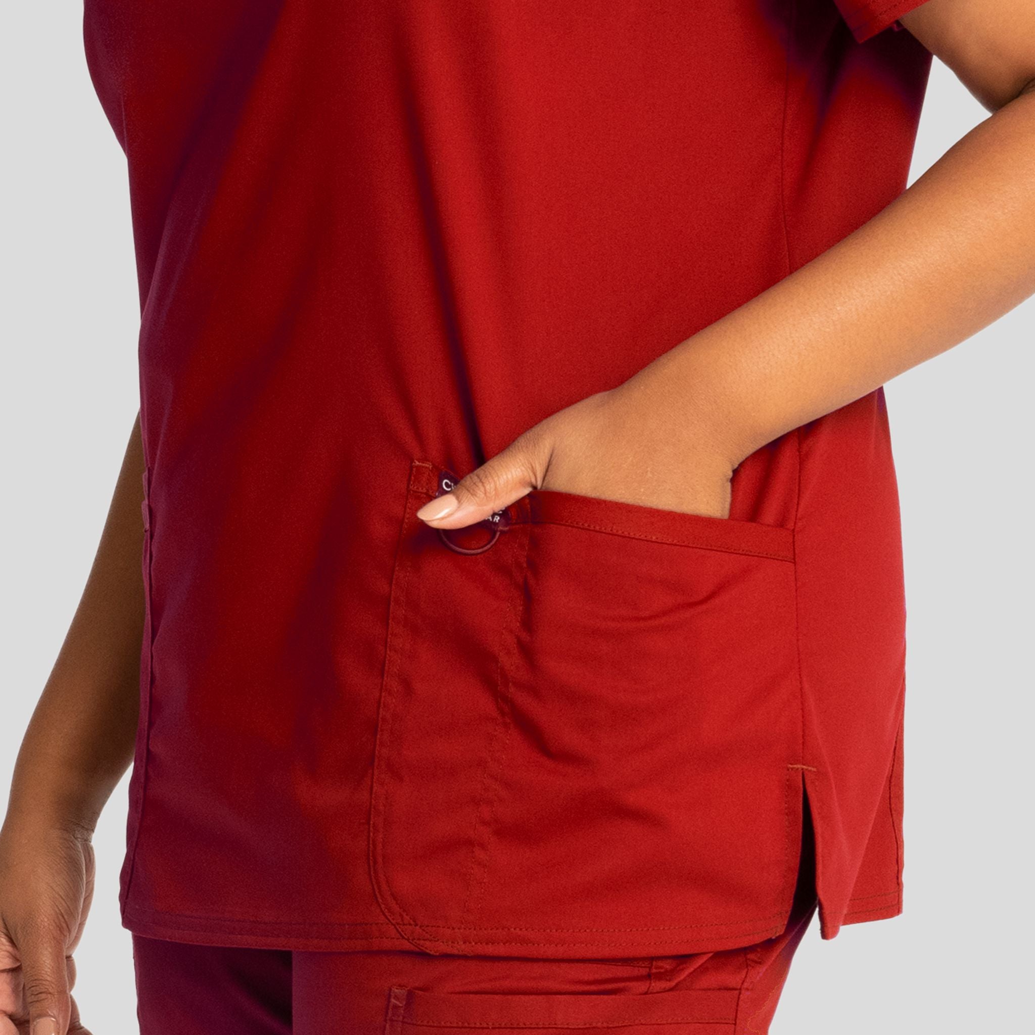 Women's V-Neck Solid Scrub Top