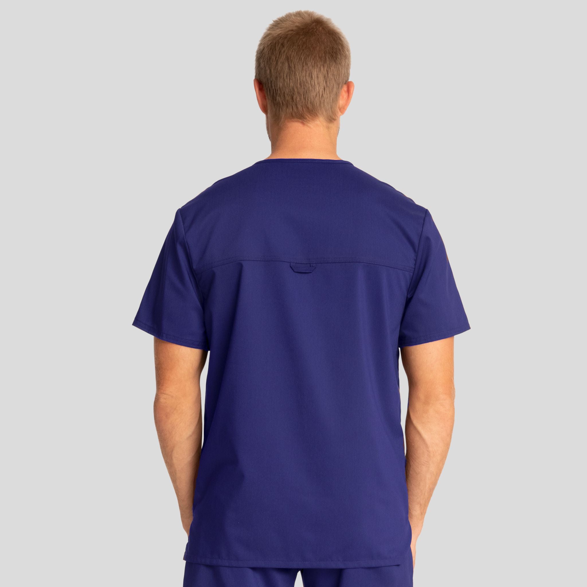 Men's V-Neck Solid Scrub Top