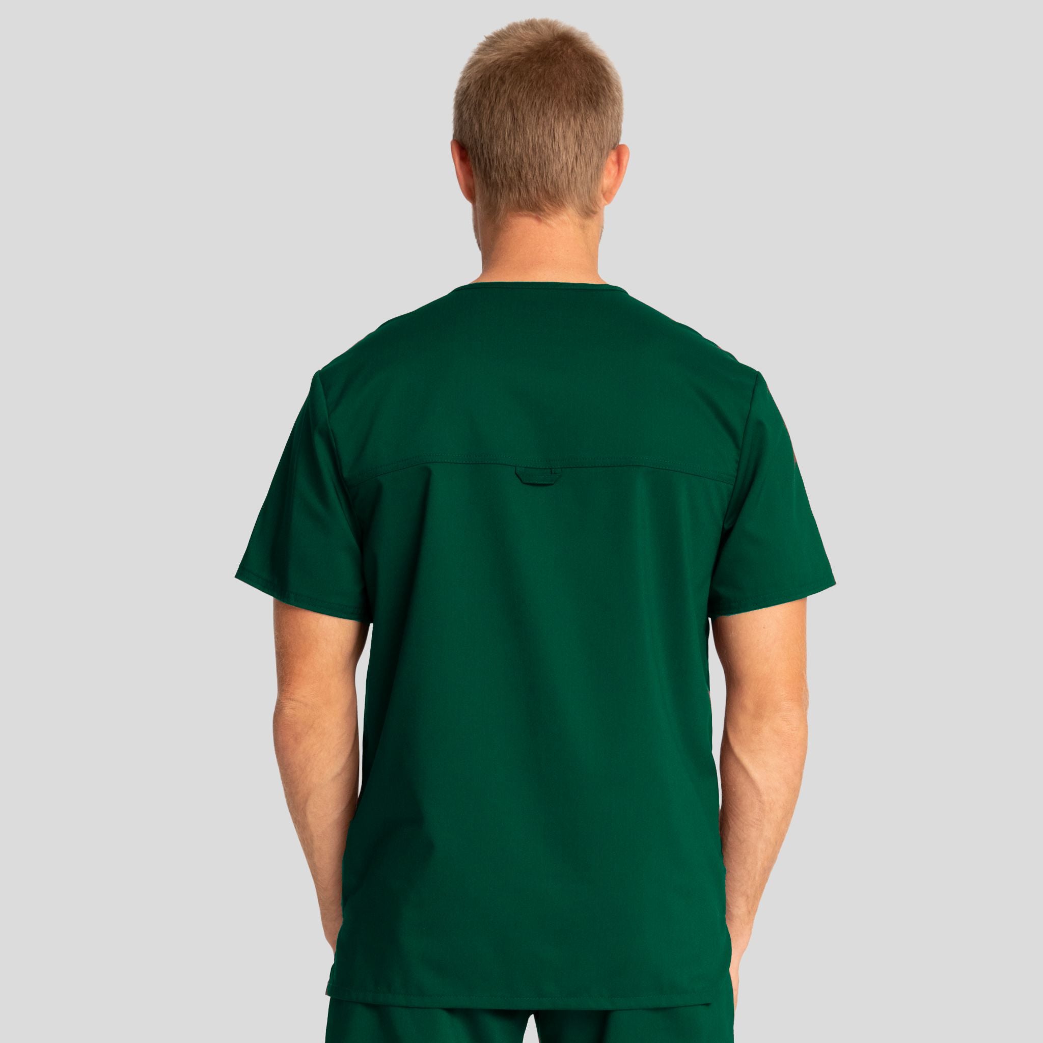 Men's V-Neck Solid Scrub Top