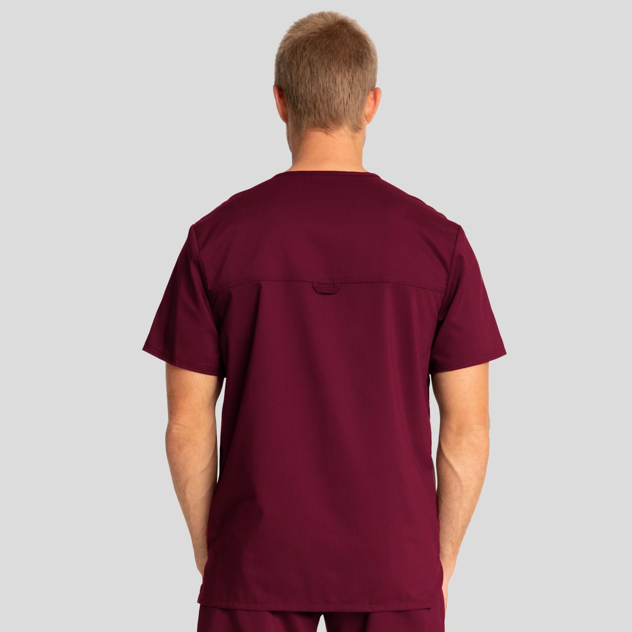 Men's V-Neck Solid Scrub Top