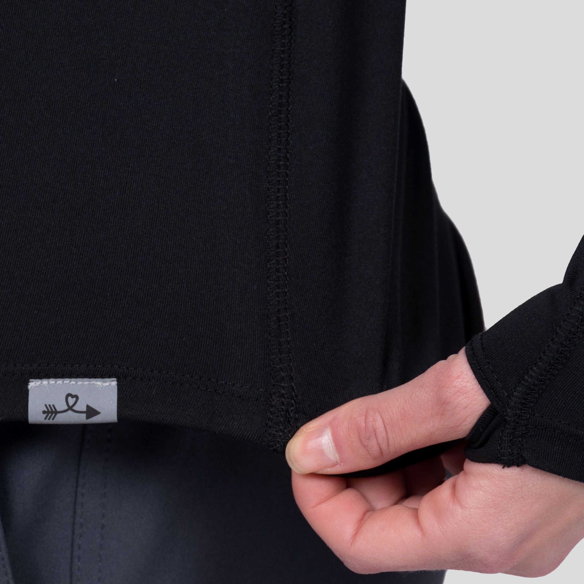 Lily Brushed Knit Tee Shirt w/Thumb Hole