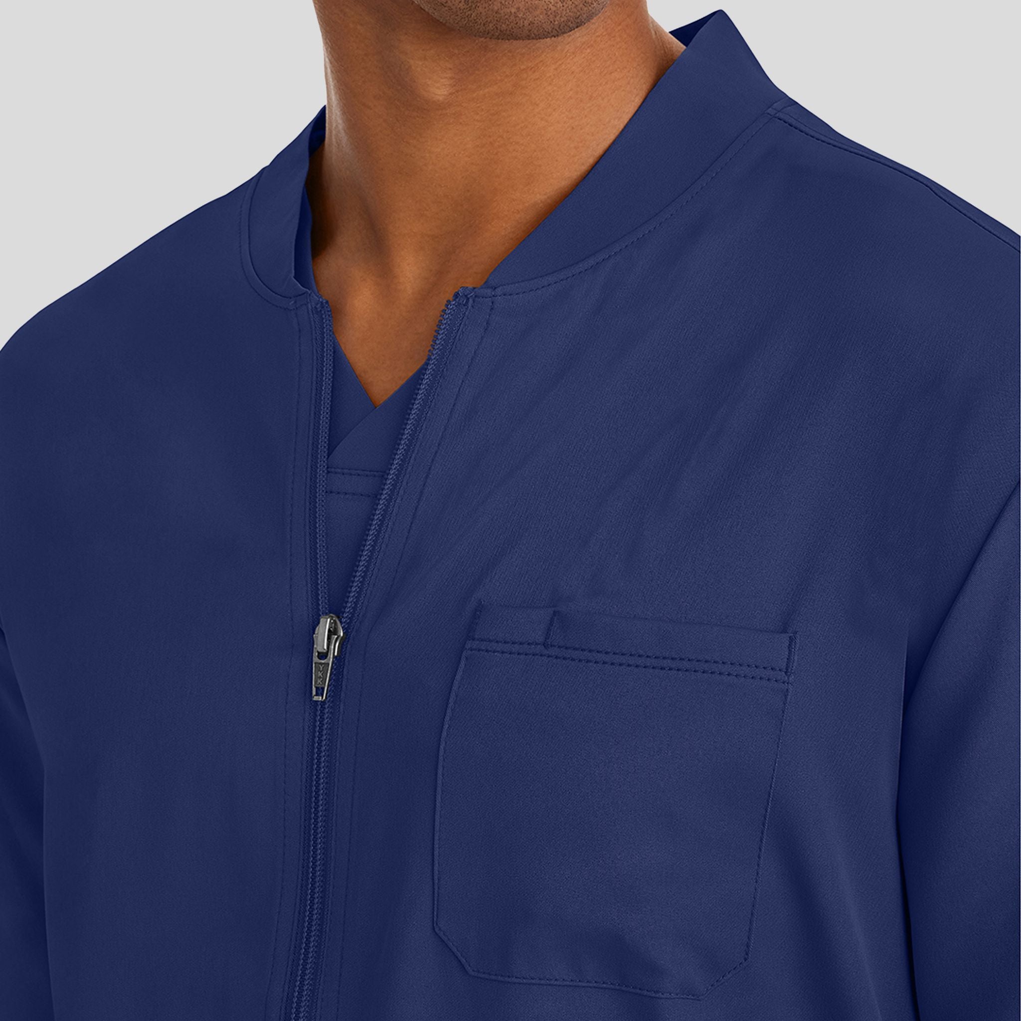 Men's Michael Zip Front Solid Scrub Jacket