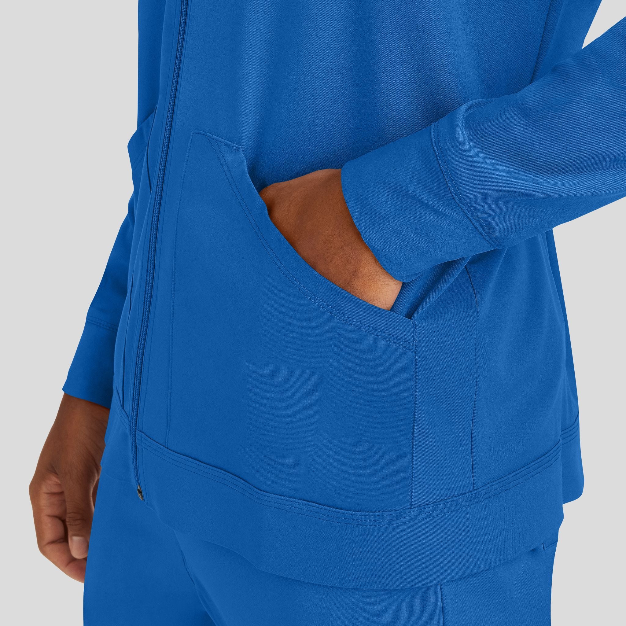 Men's Michael Zip Front Solid Scrub Jacket